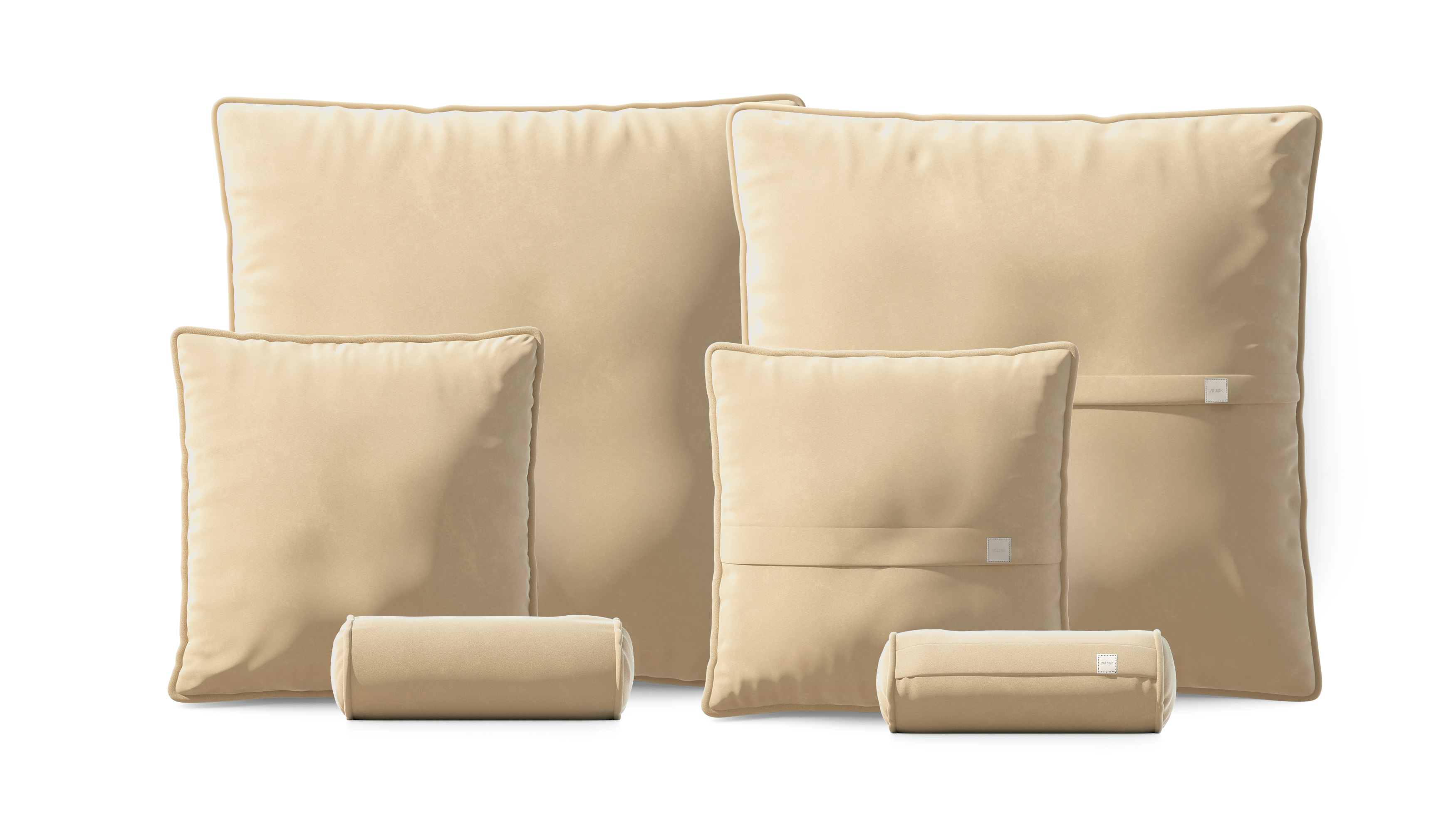 vetsak Pillow Set 3 set 6 cuscini crema in suave