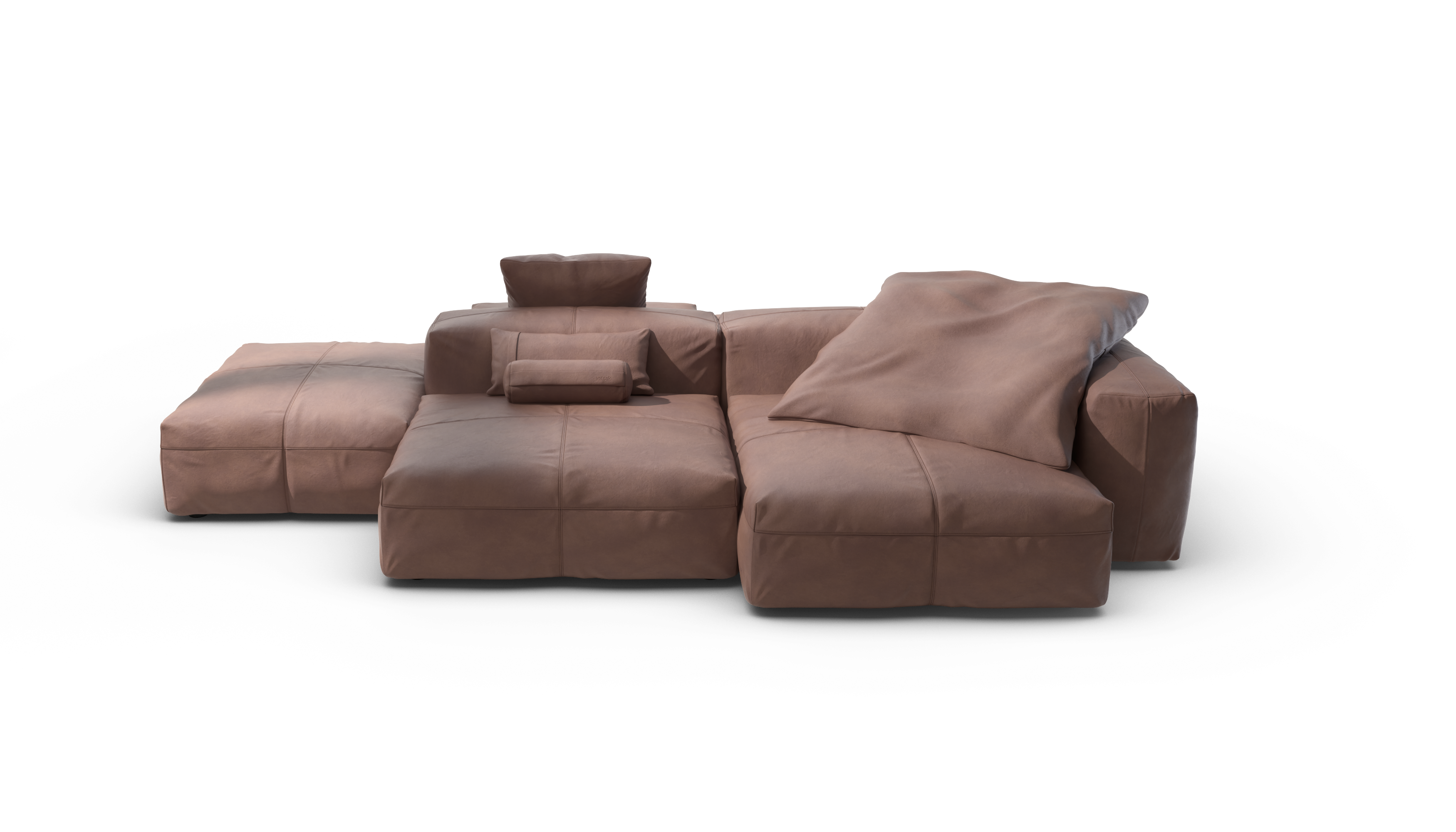 vetsak Sofa Set 09 The Island divano modulare pelle pietra