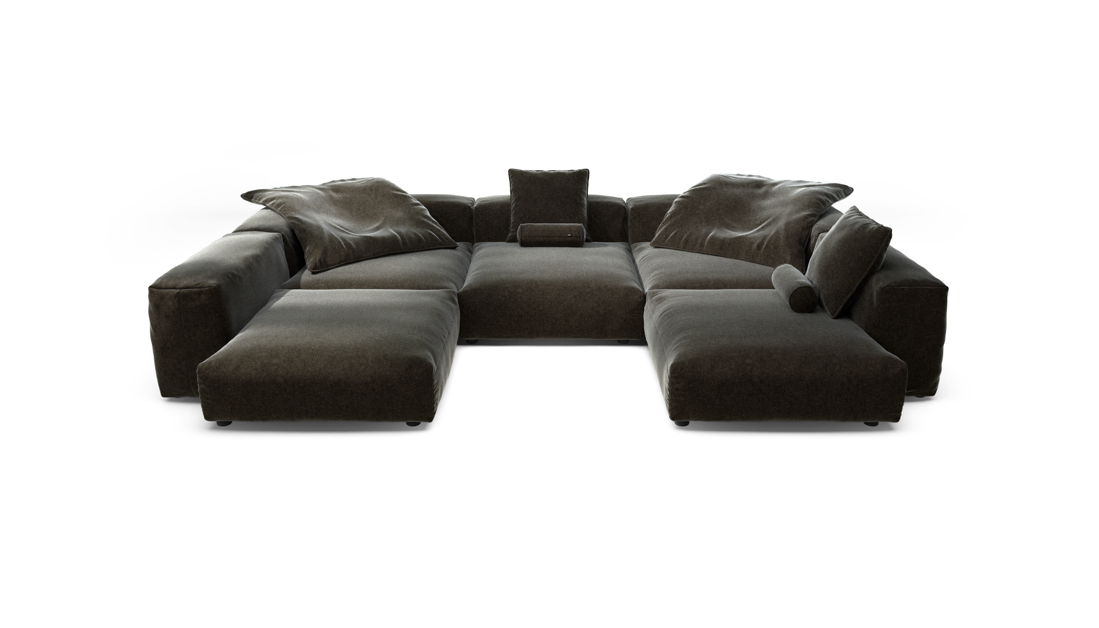 vetsak Sofa Set 06 divano suave antracite 6,5 posti