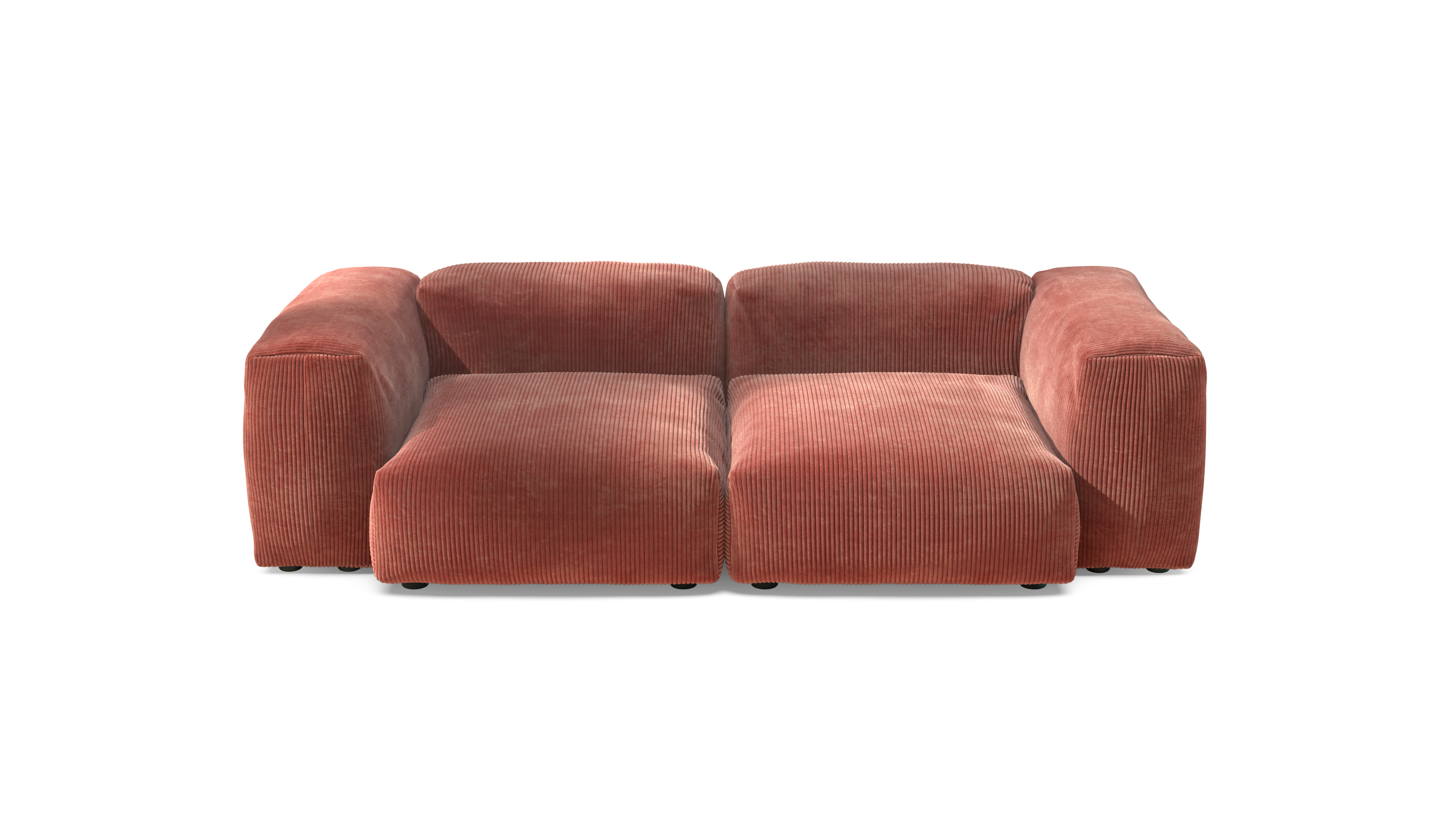 vetsak Sofa Set 02 Medium divano velluto mattone 230x115