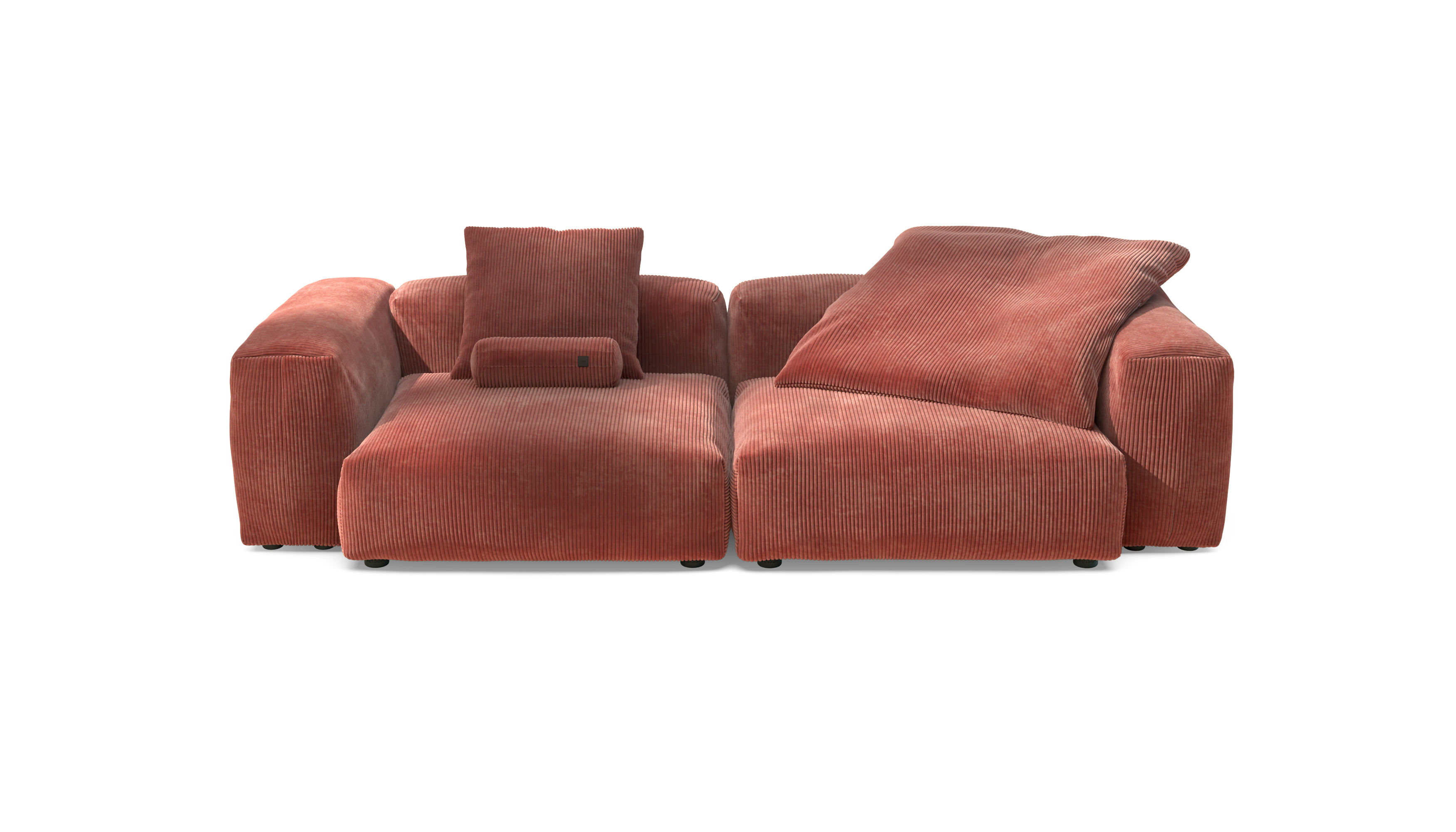 vetsak Sofa Set 02 Large divano Cord Velour Brick 272x115 grande