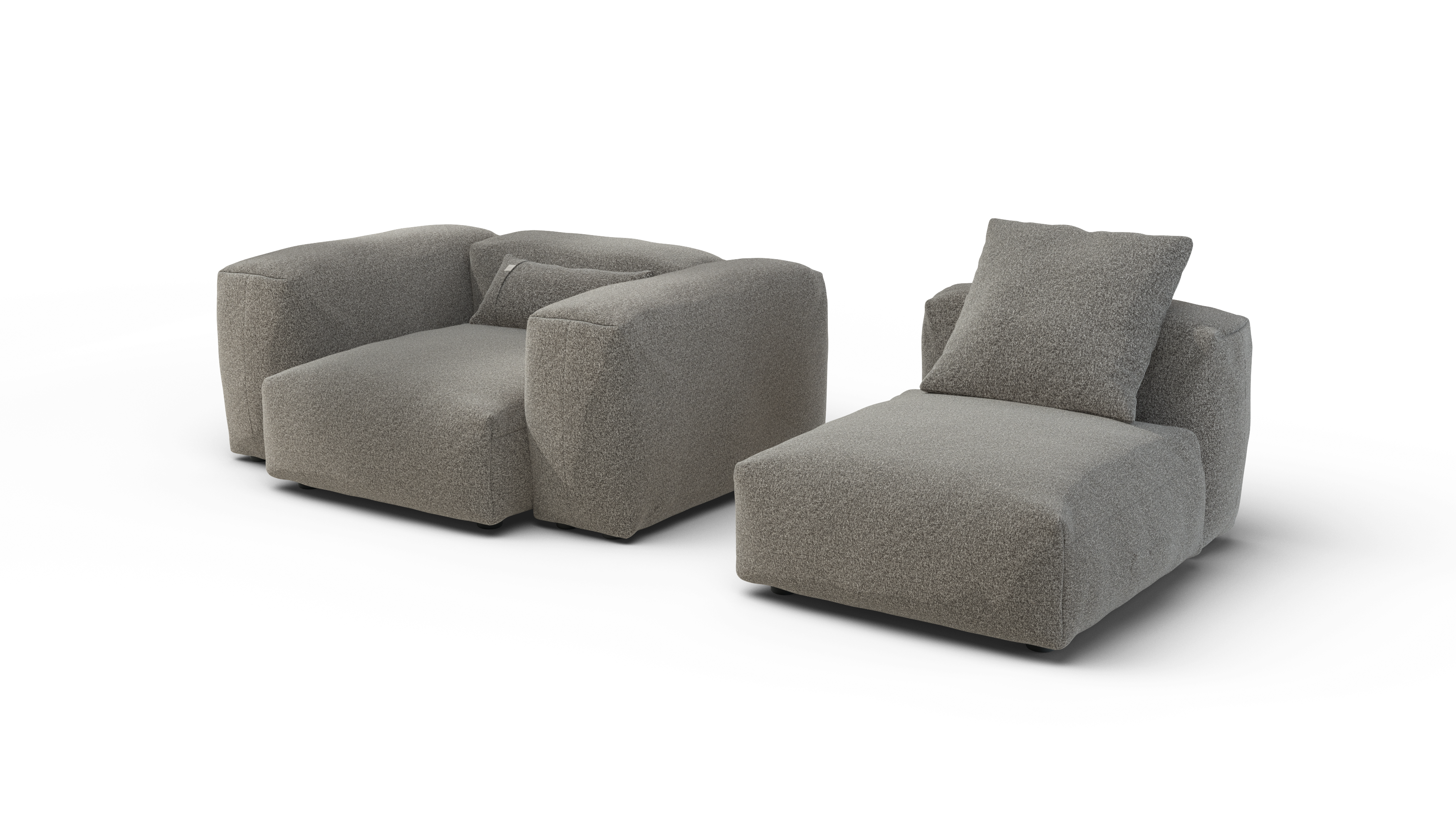 vetsak Sofa Set 02 Medium divano 2,5 posti platino