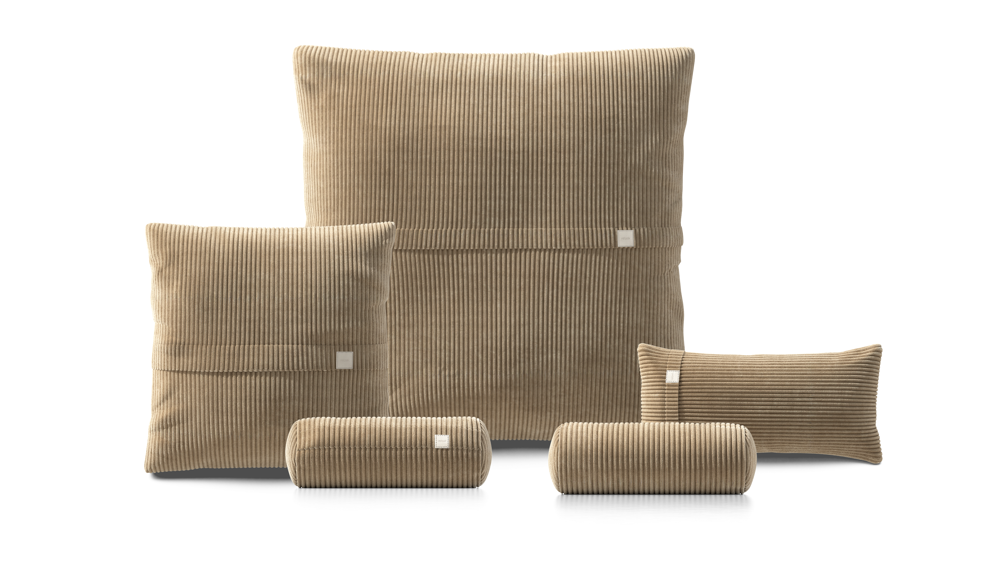 vetsak Pillow Set 4 set cuscini Cord Velour sabbia