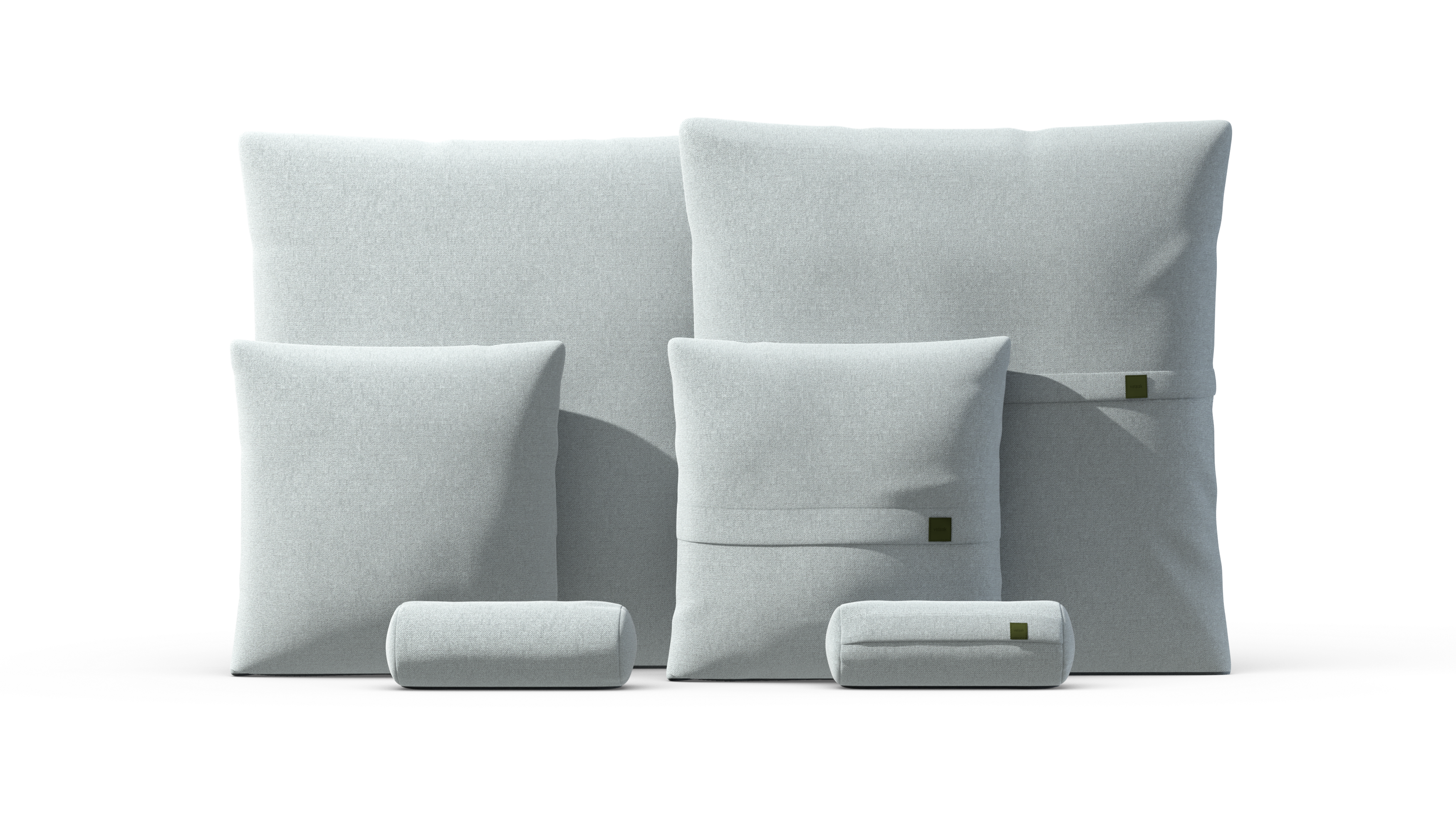 vetsak Pillow Set 3 set cuscini piqué turchese