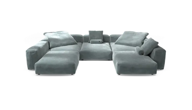 vetsak Sofa Set 06 divano menta Cord Velour a U