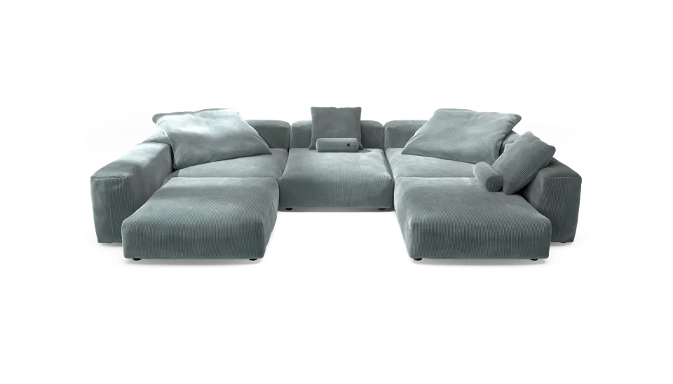 vetsak Sofa Set 06 divano menta Cord Velour a U
