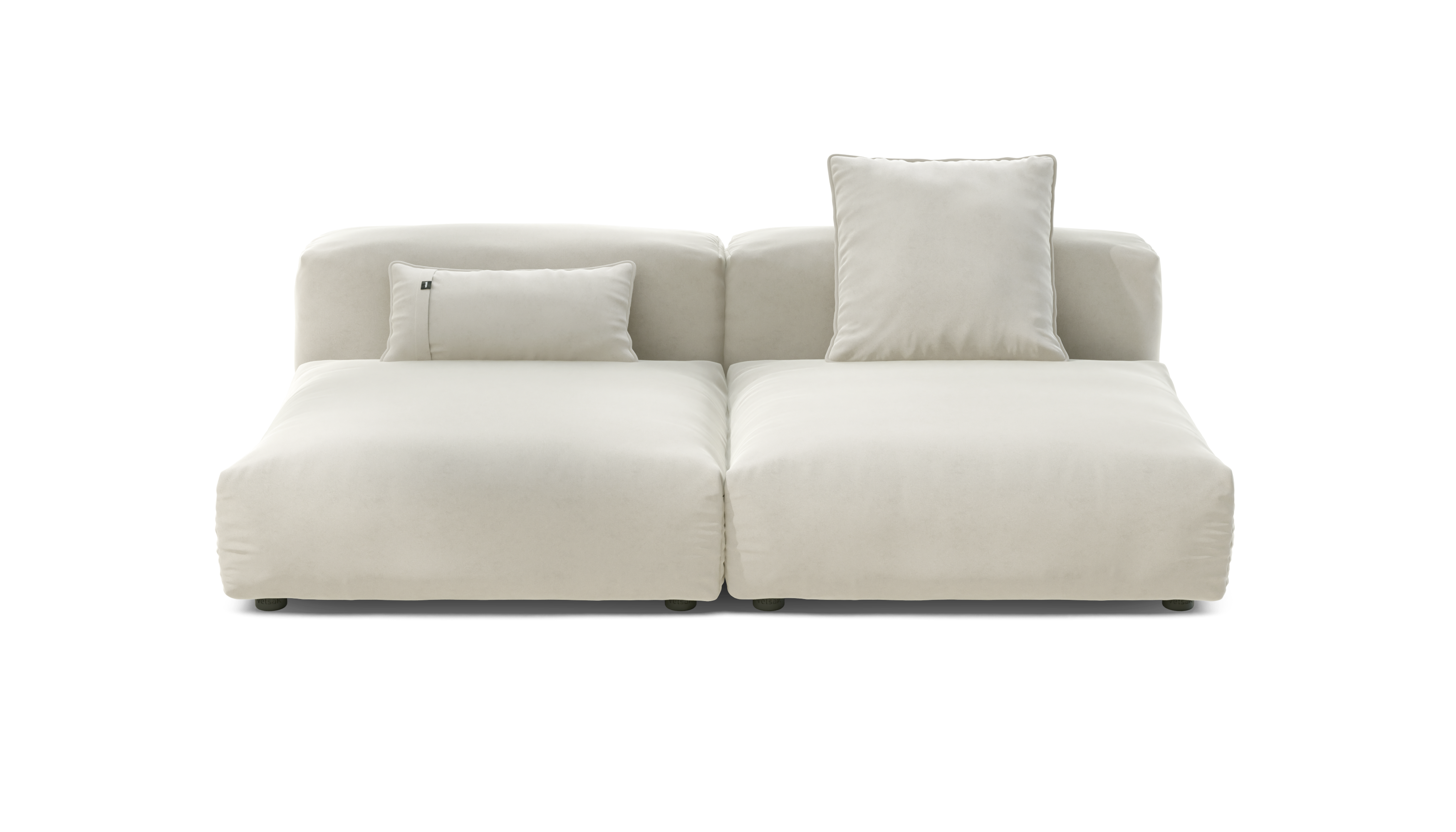 vetsak Set 01 Large divano modulare perla tessuto suave