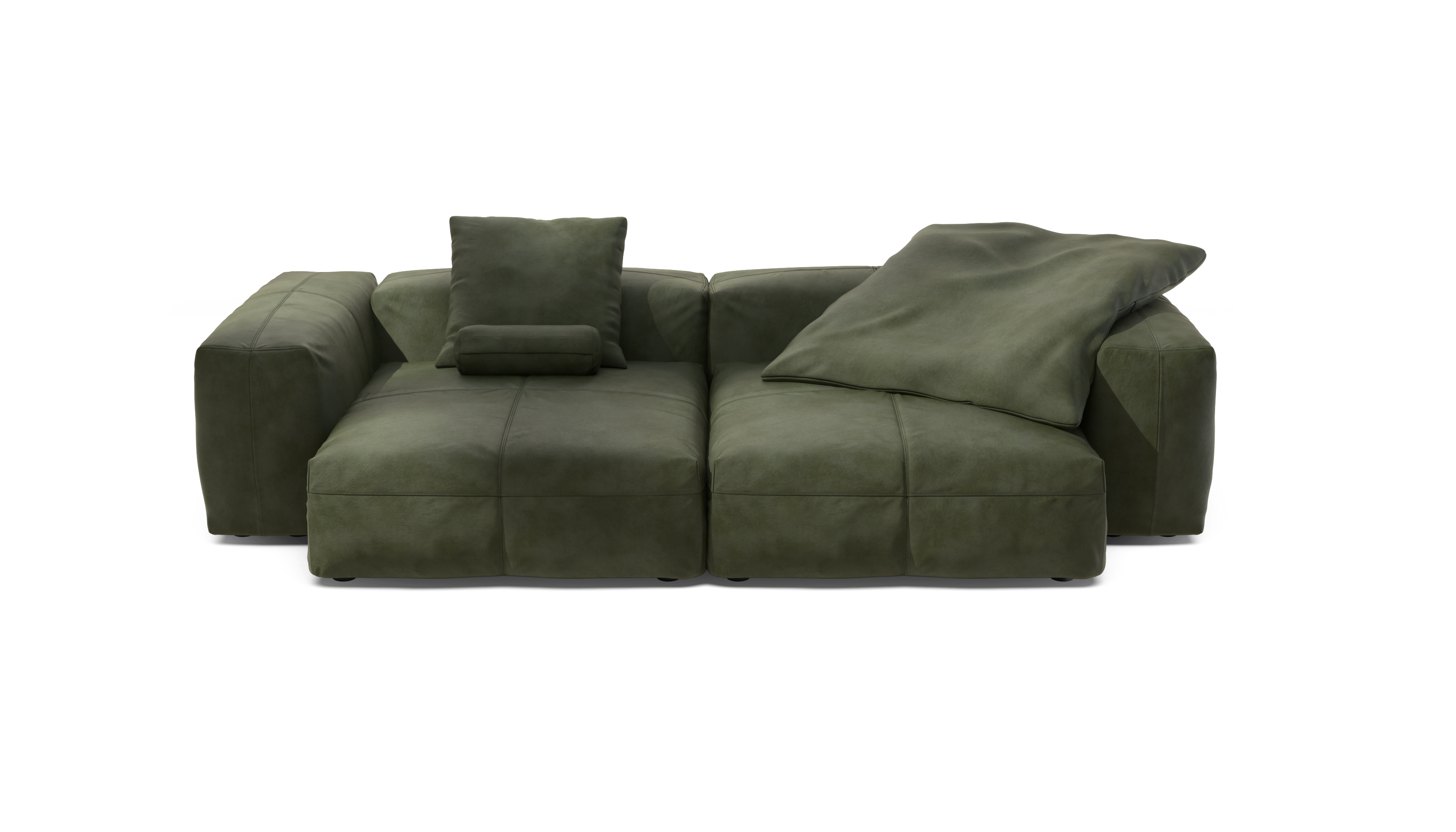 vetsak Sofa Set 02 XL divano pelle oliva 3,5 posti