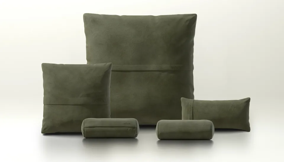 vetsak Pillow Set 4 set cuscini oliva pelle