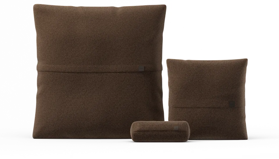 vetsak Pillow Set 2 set cuscini Pebble Umber sfoderabile