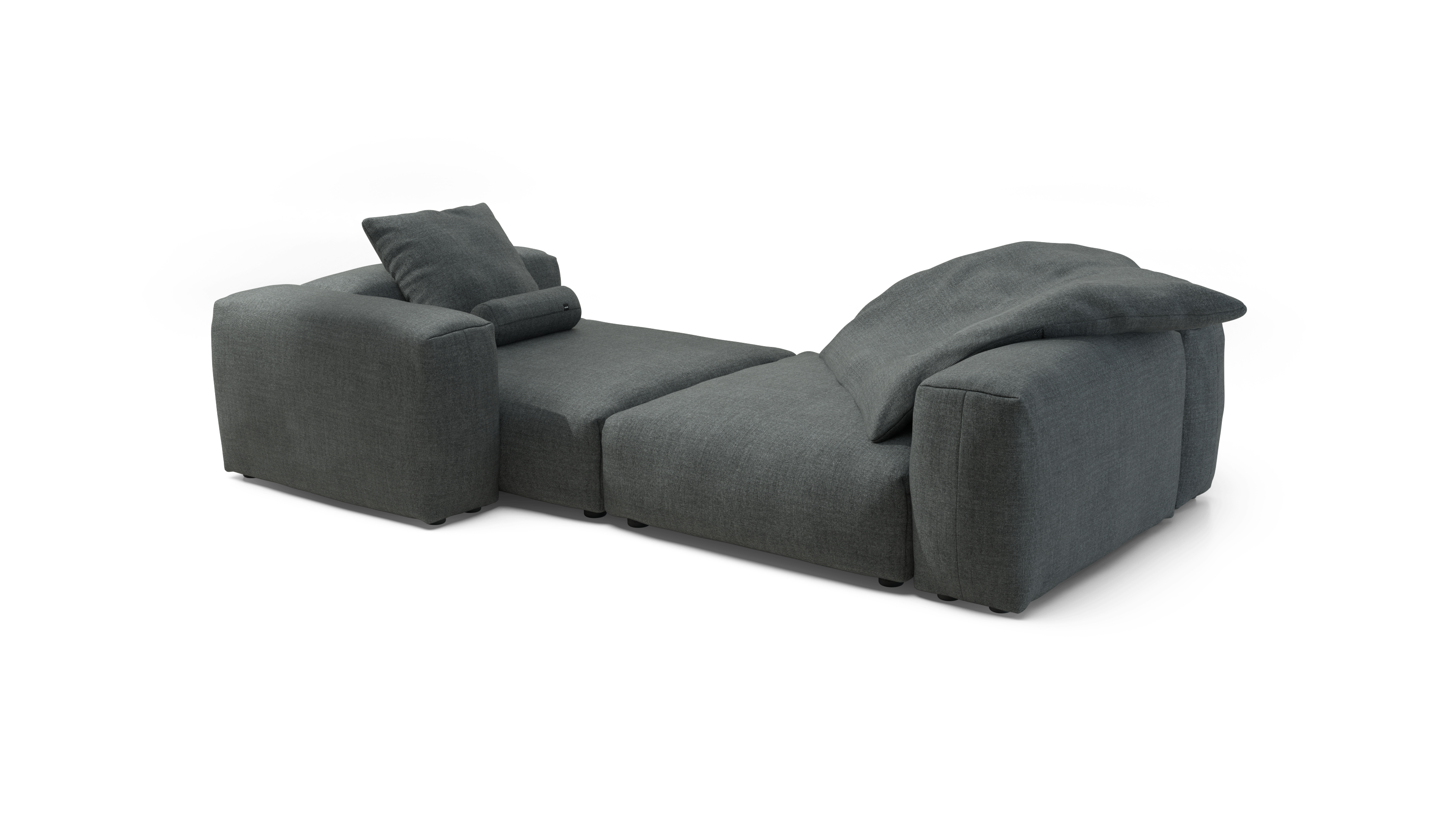 vetsak Sofa Set 02 XLarge divano modulare piqué grigio scuro 272cm