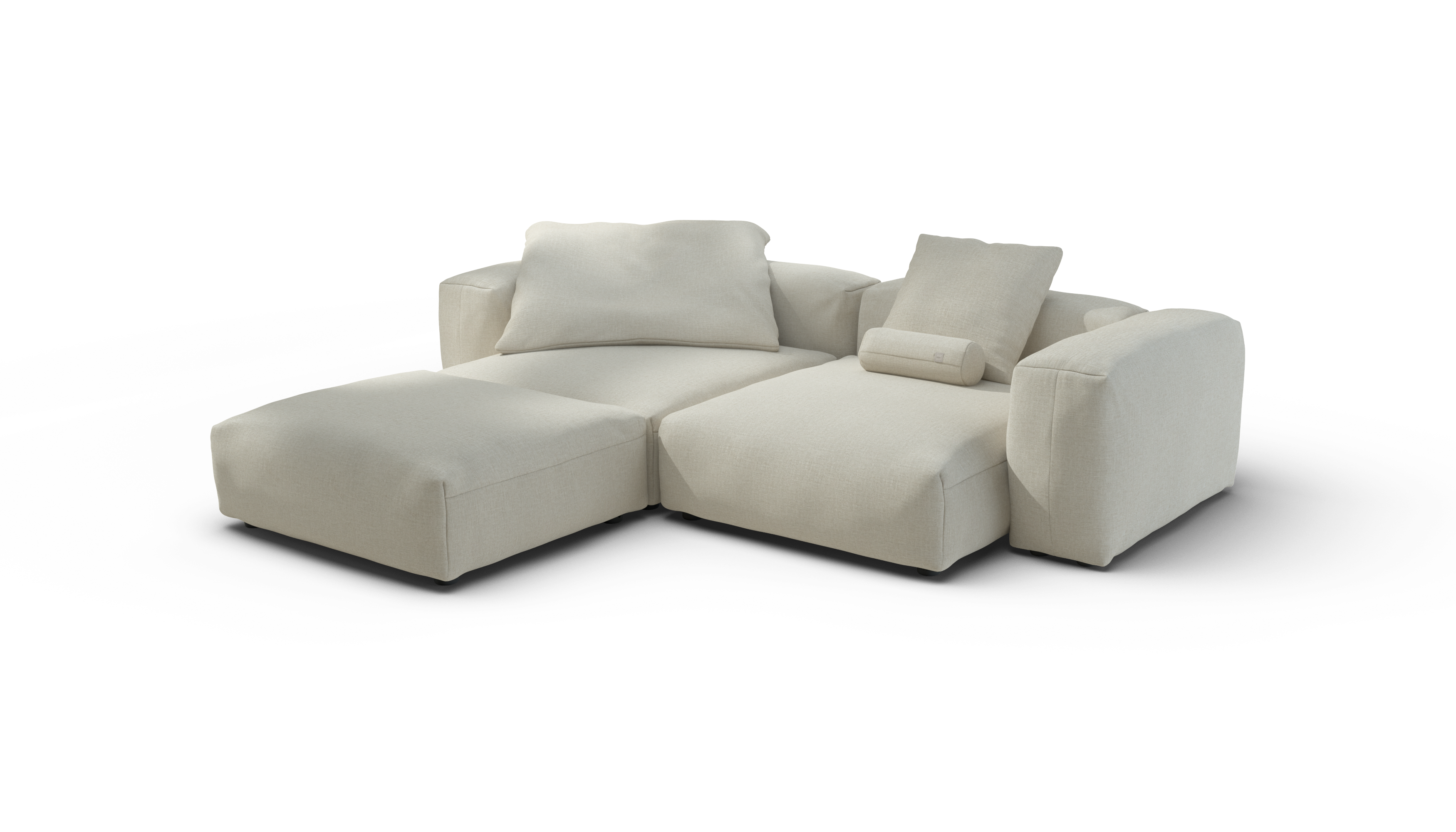 Vetsak Sofa Set 03 divano angolare 272x220 ecru