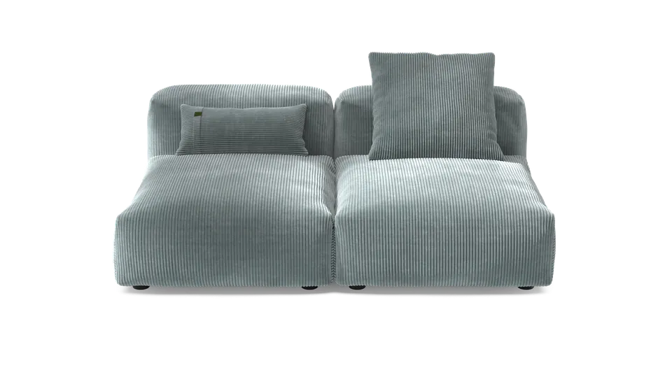 vetsak Set 01 M divano modulare menta Cord Velour 168x115