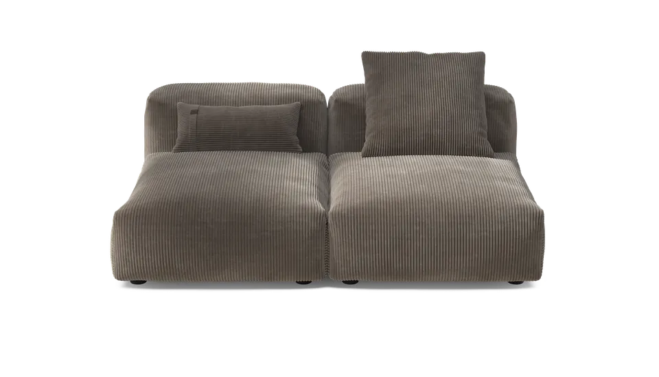 vetsak Sofa Set 01 Medium divano 2,5 posti mocha velluto