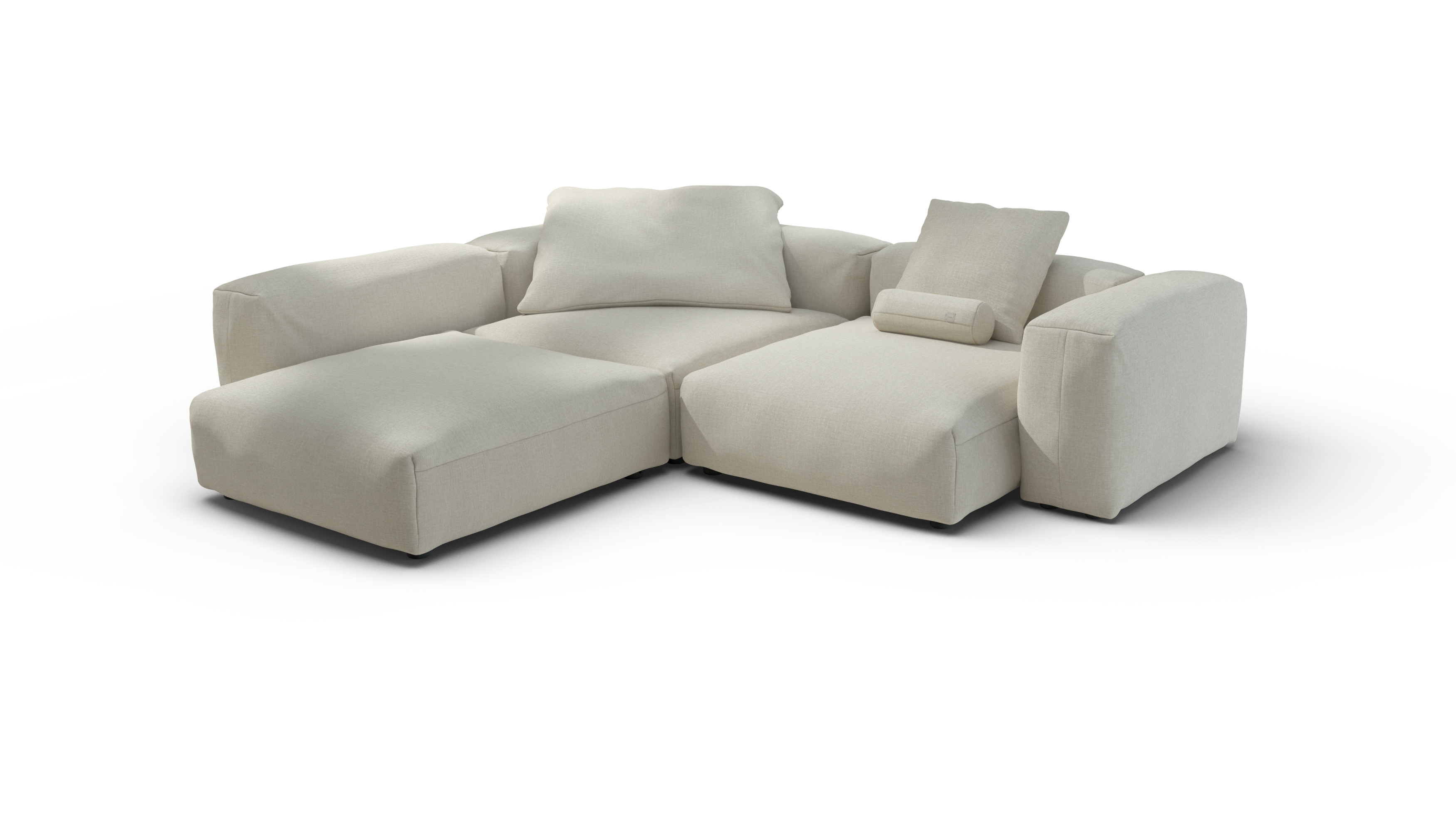 vetsak Sofa Set 05 divano modulare 5 posti ecru 377x136