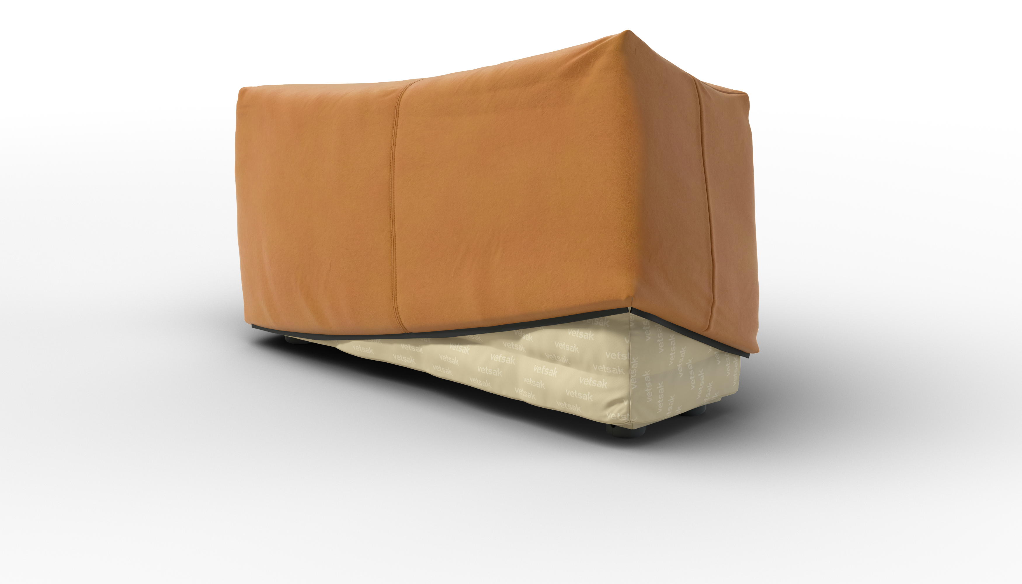 vetsak Side Large fodera sponda pelle marrone