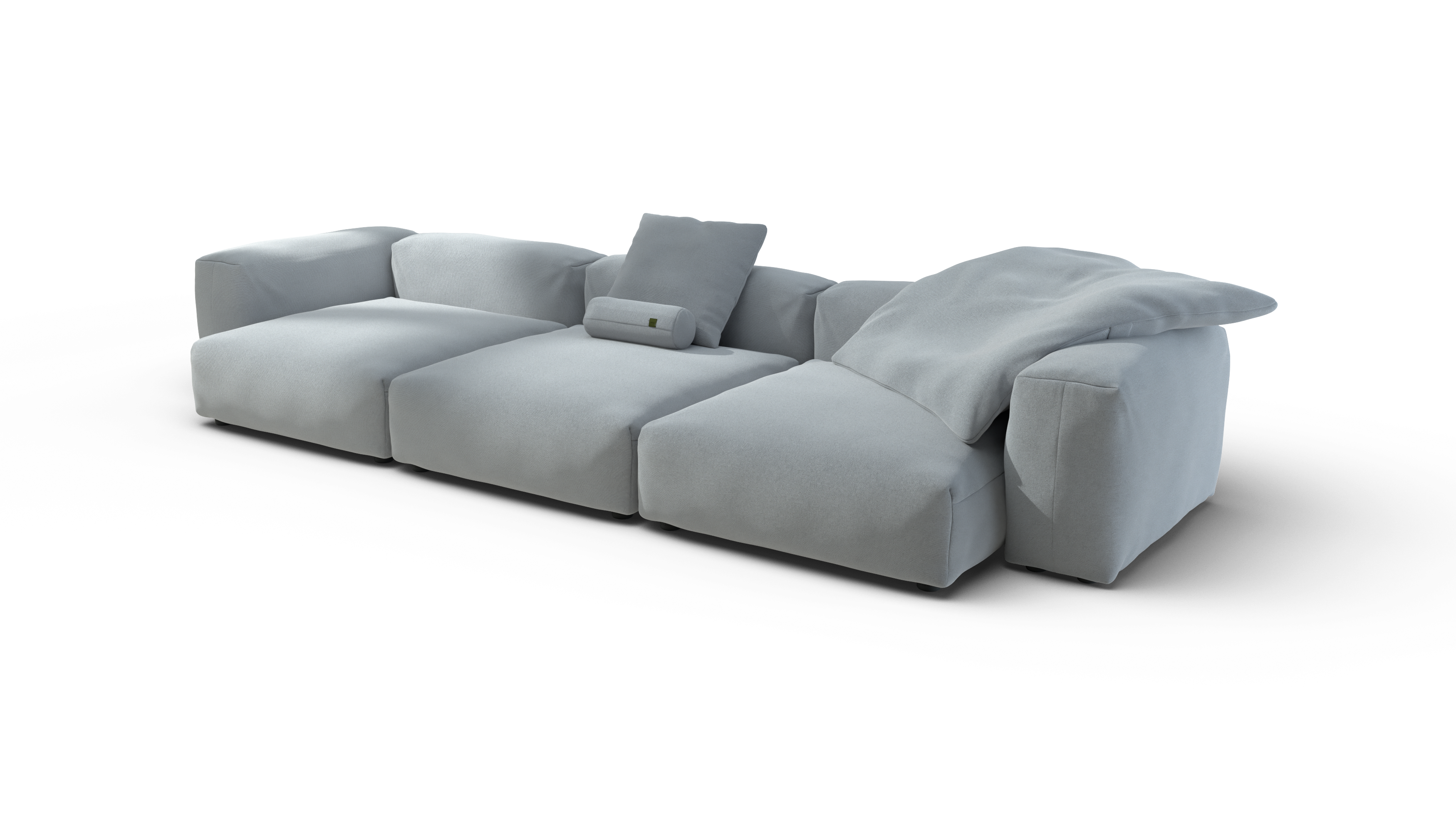 vetsak Sofa Set 05 divano angolare piqué turchese 377cm 5 posti