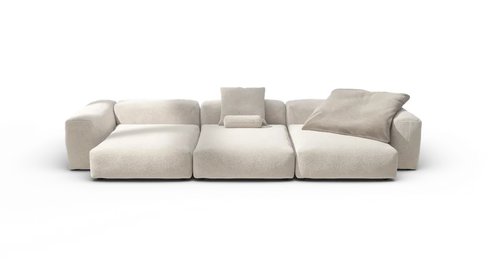 vetsak Sofa Set 05 divano componibile crema nub 377x136