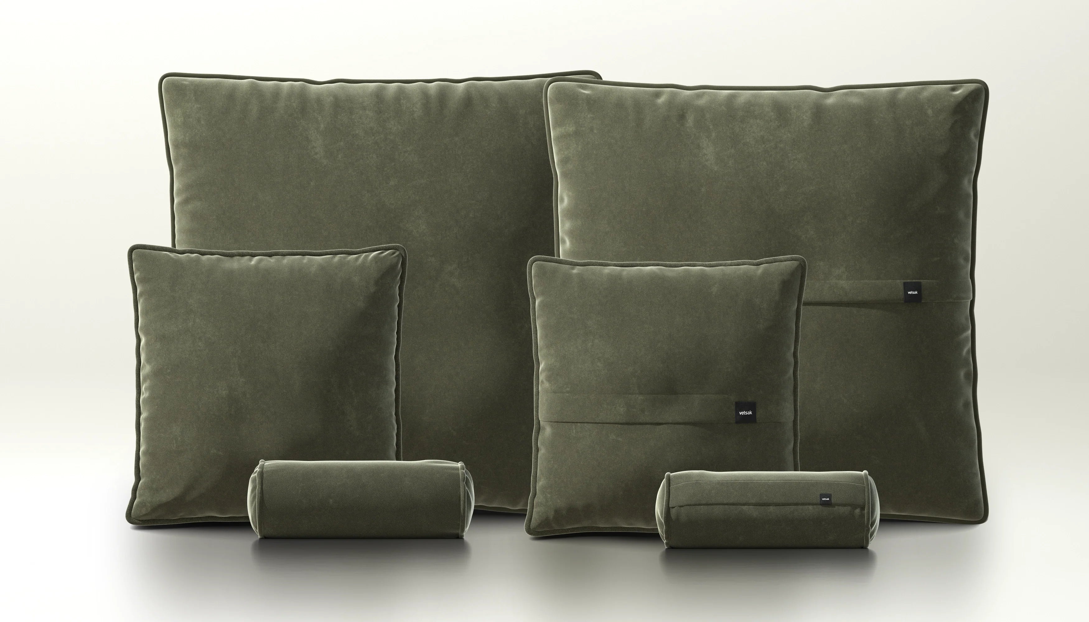 vetsak Pillow Set 3 set cuscini Suave Pine sfoderabile