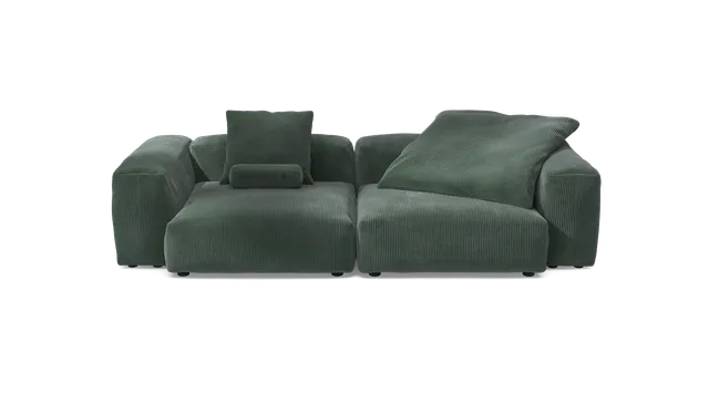 vetsak Sofa Set 02 Large divano Cord Velour Hunter 3,5 posti