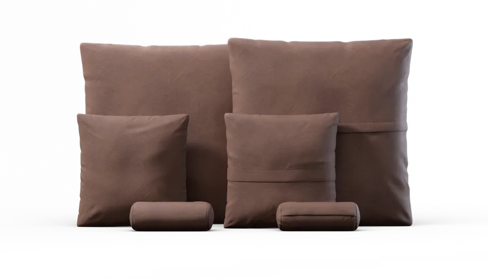 vetsak Pillow Set 3 set cuscini pelle pietra