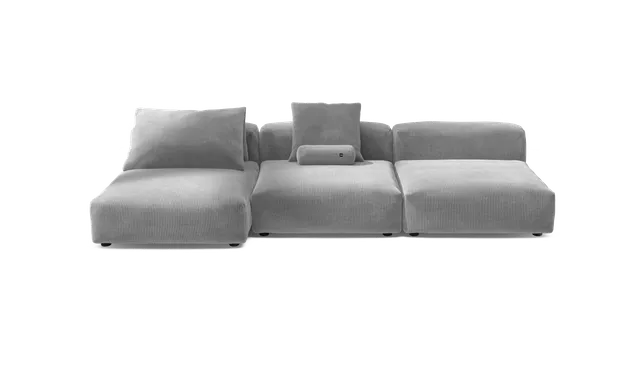 vetsak Sofa Set 04 divano modulare Cord Velour Grey