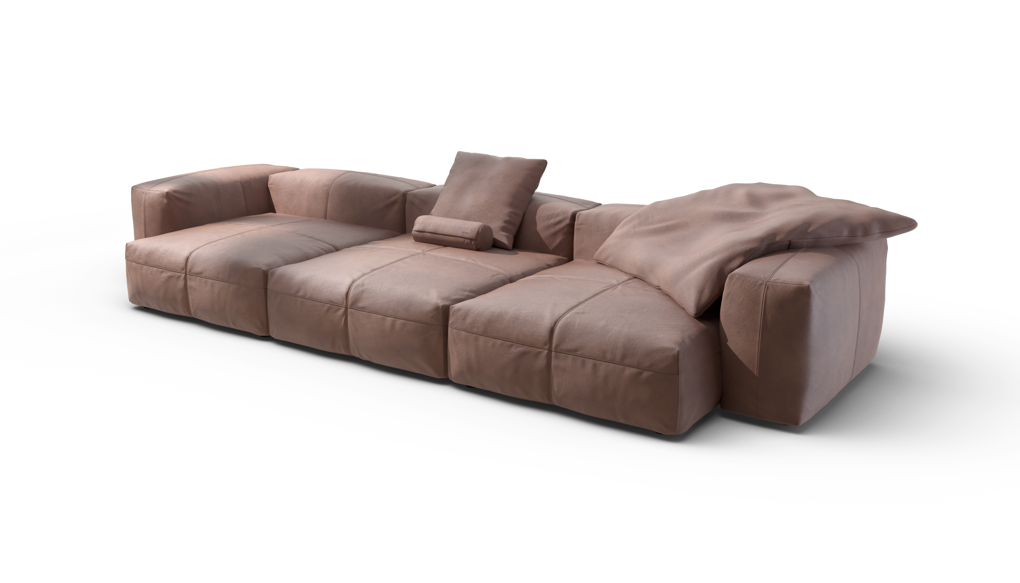 vetsak Sofa Set 05 divano pelle pietra 5 posti