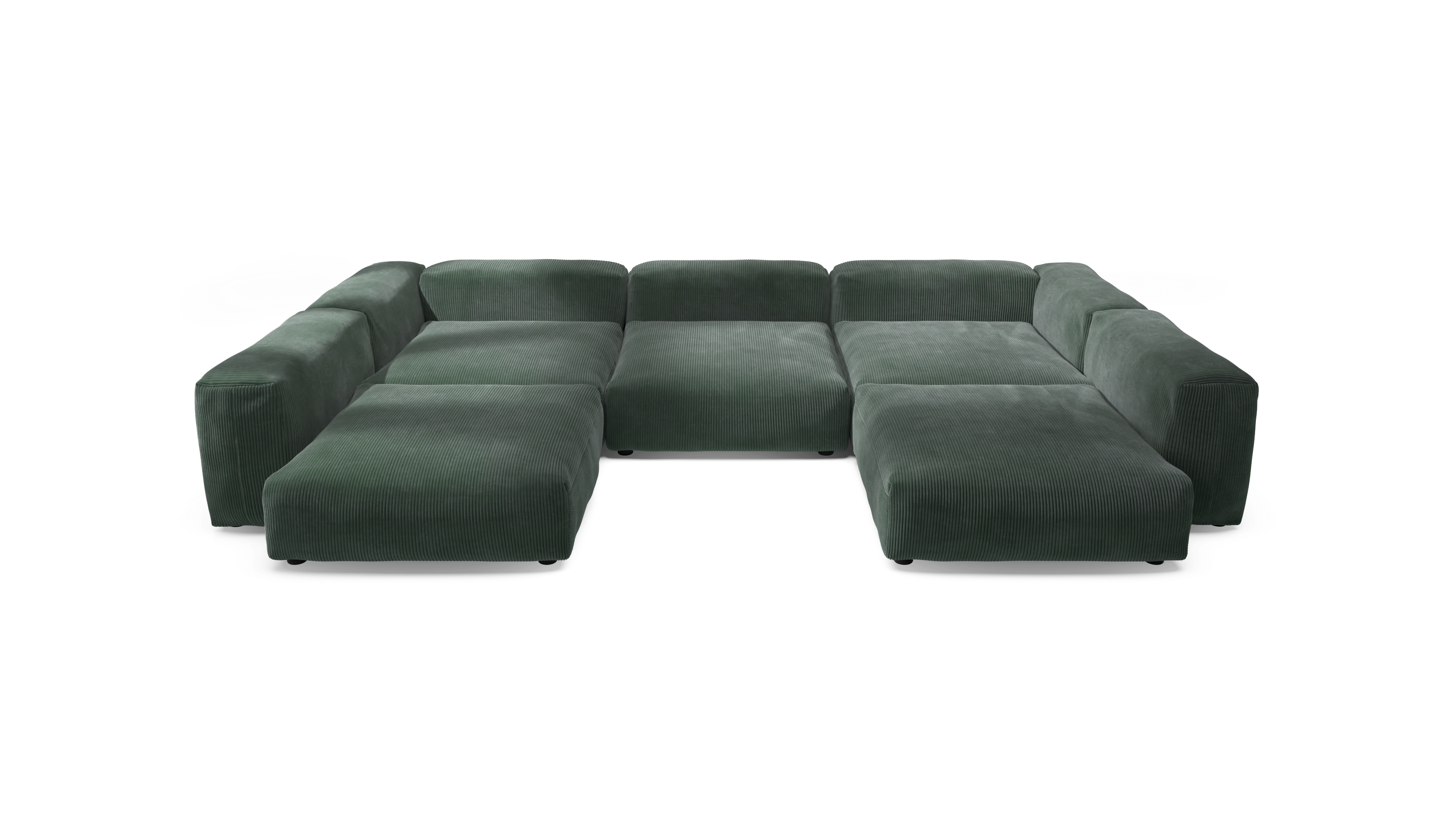 vetsak Sofa Set 06 divano a U 6,5 posti hunter velluto