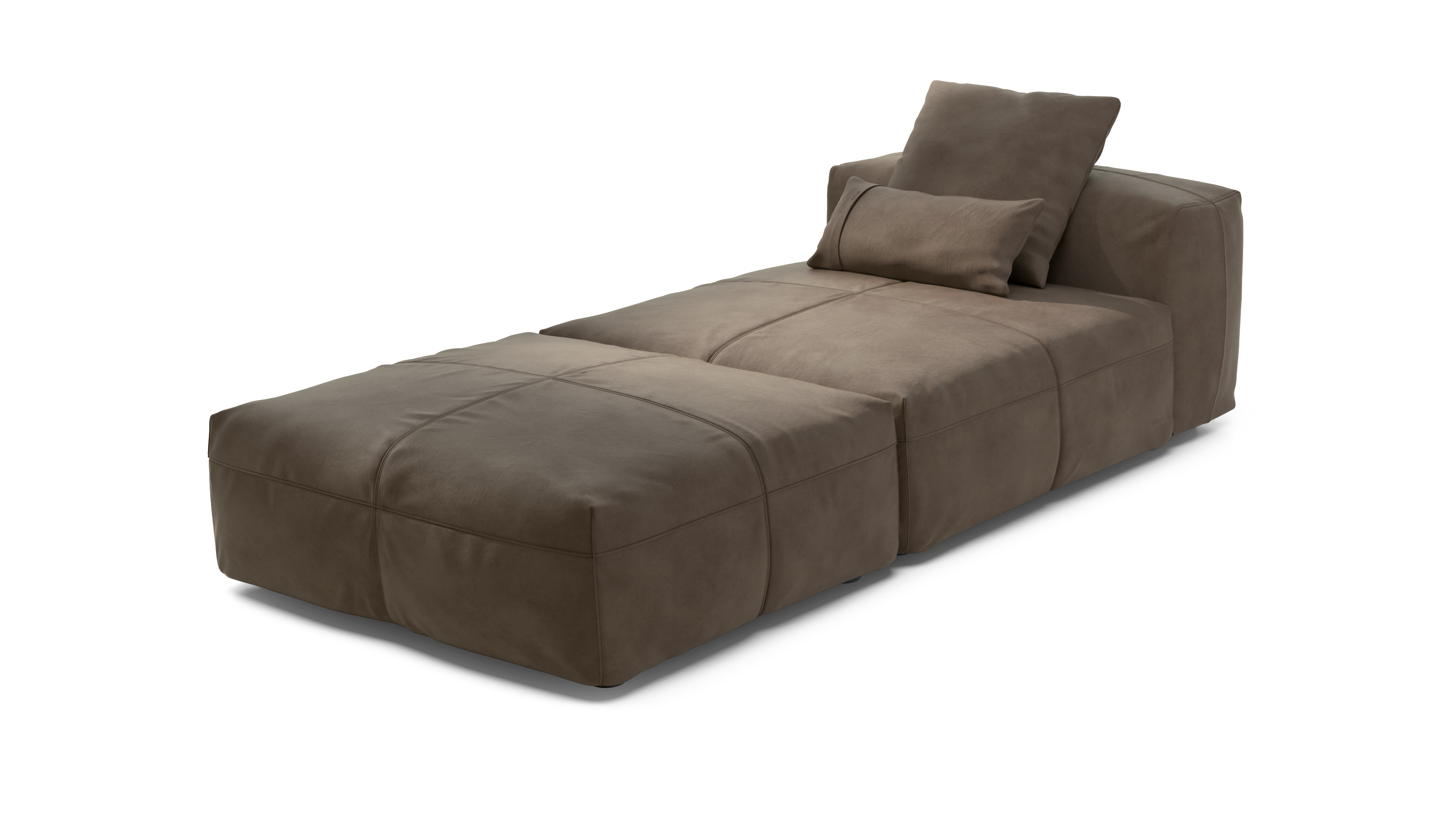 vetsak Set 07 divano modulare pelle cacao 105x220