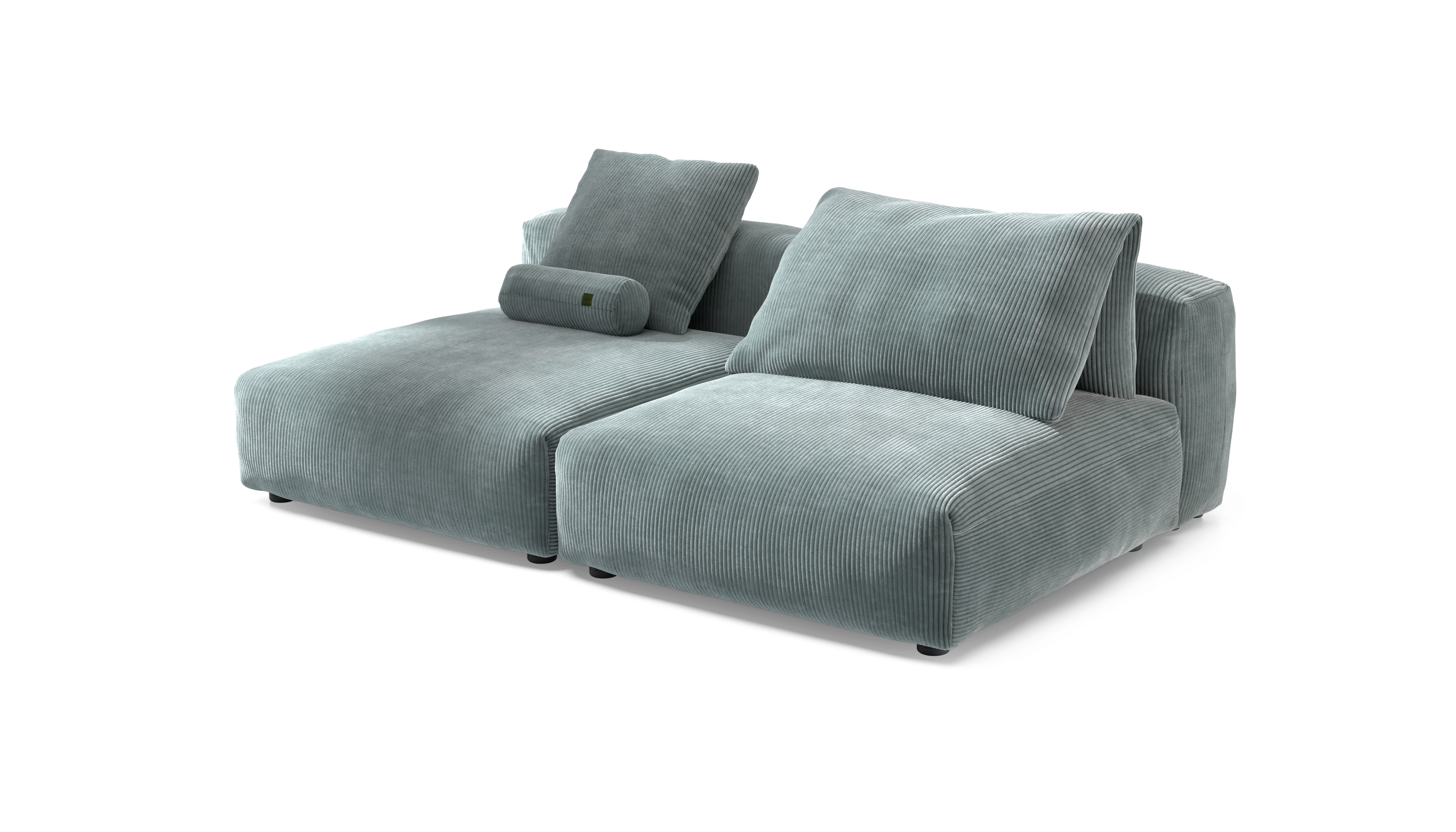 vetsak Sofa Set 01 XLarge divano modulare velluto menta 3,5 posti