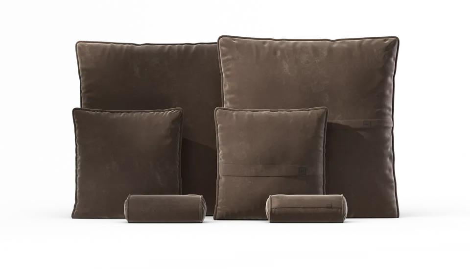 Vetsak Pillow Set 3 set 3 cuscini espresso suave
