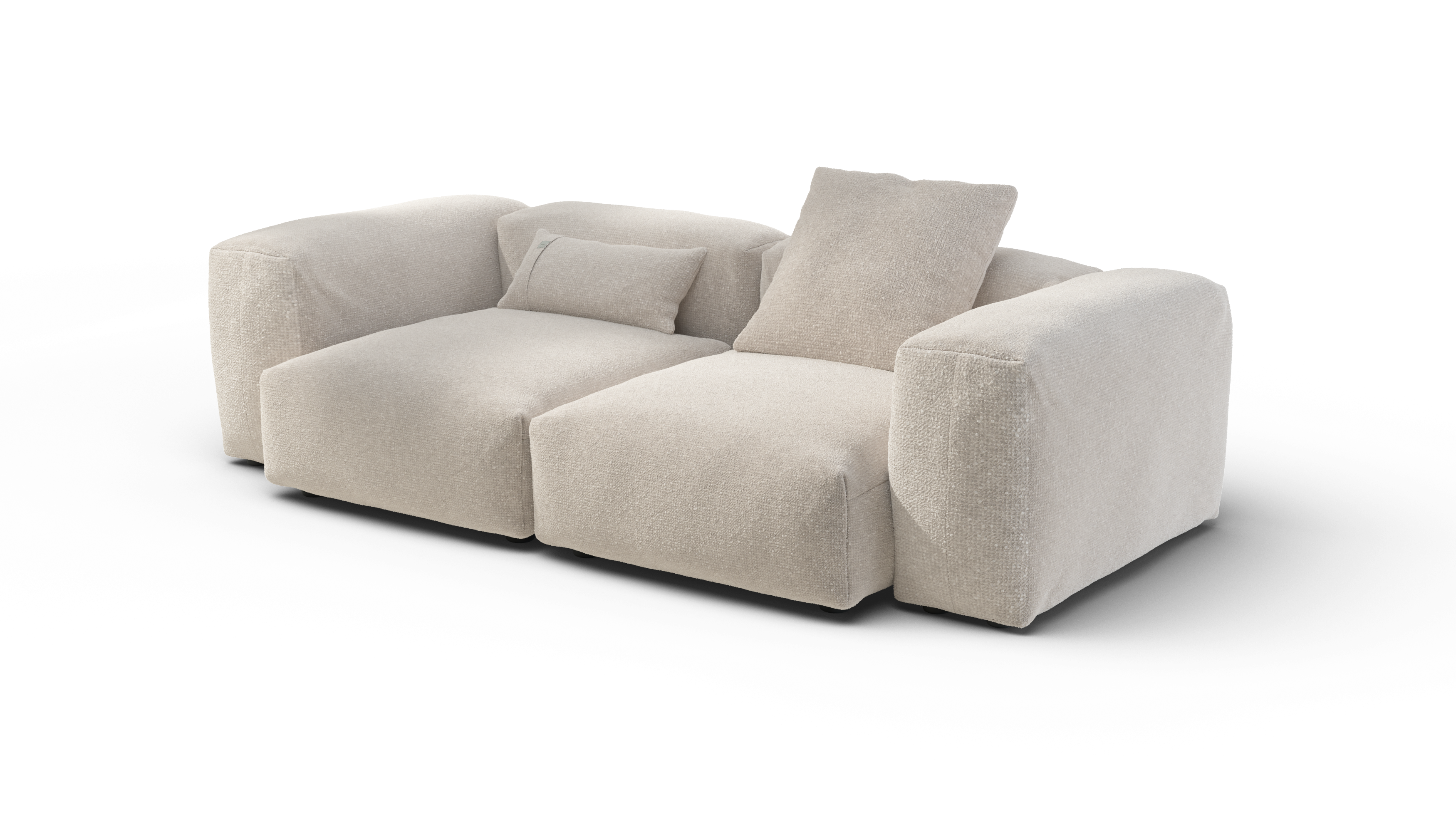 Vetsak Sofa Set 02 Medium divano crema tessuto nub