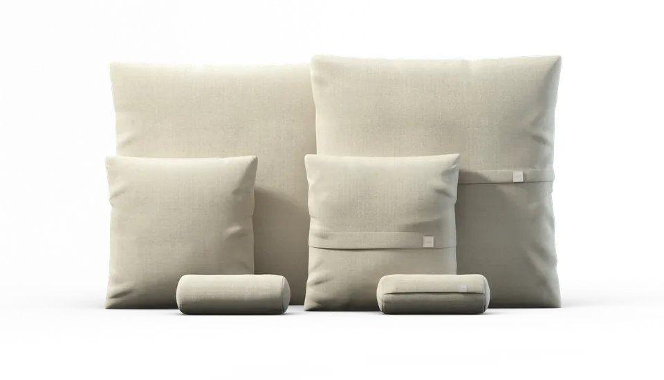 vetsak Pillow Set 3 set 3 cuscini beige piqué da esterno