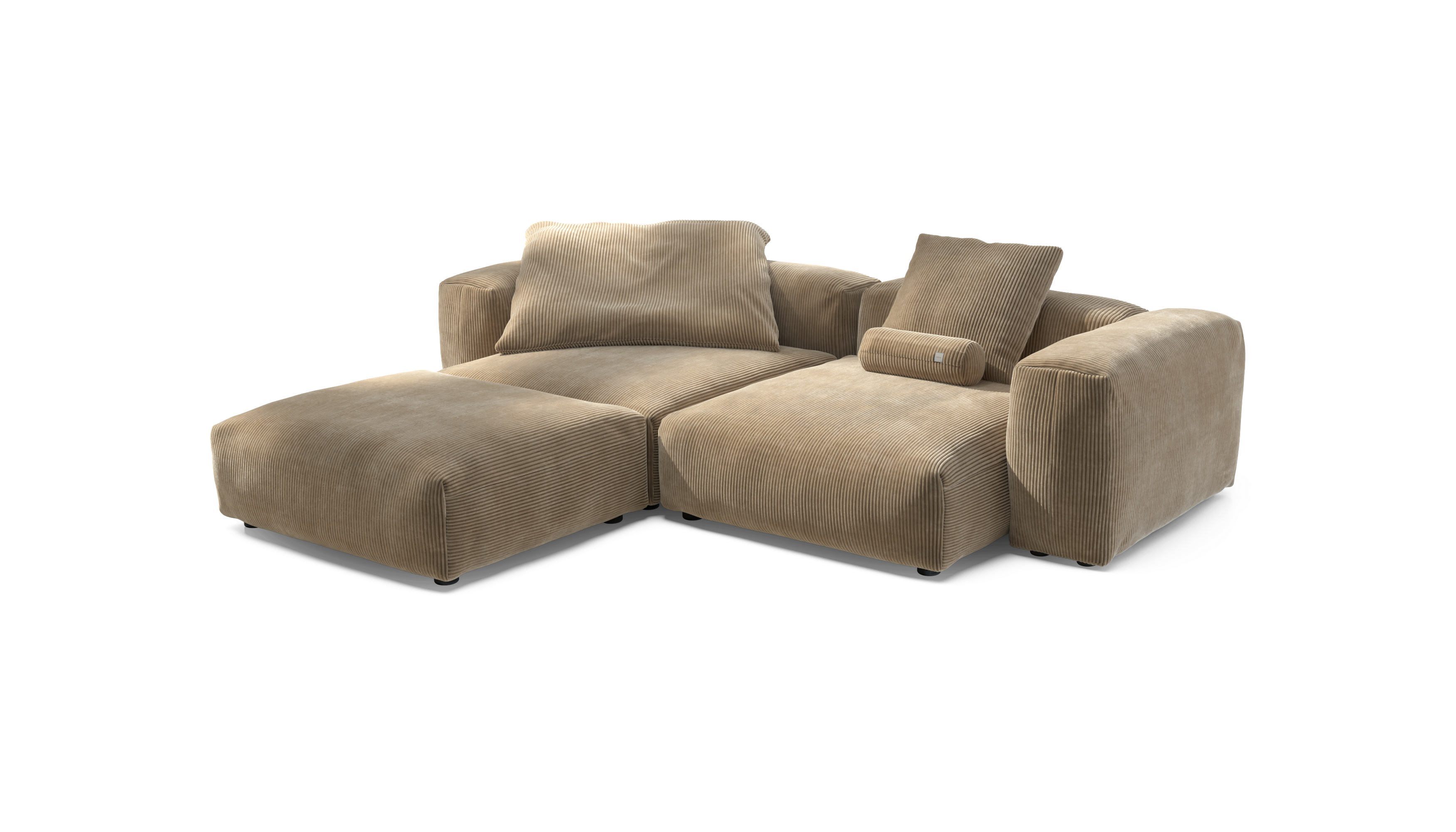 vetsak Sofa Set 03 divano angolare a L sabbia velluto