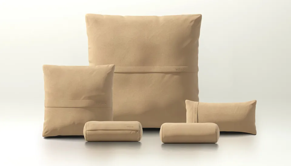 vetsak Pillow Set 4 set 4 cuscini beige pelle