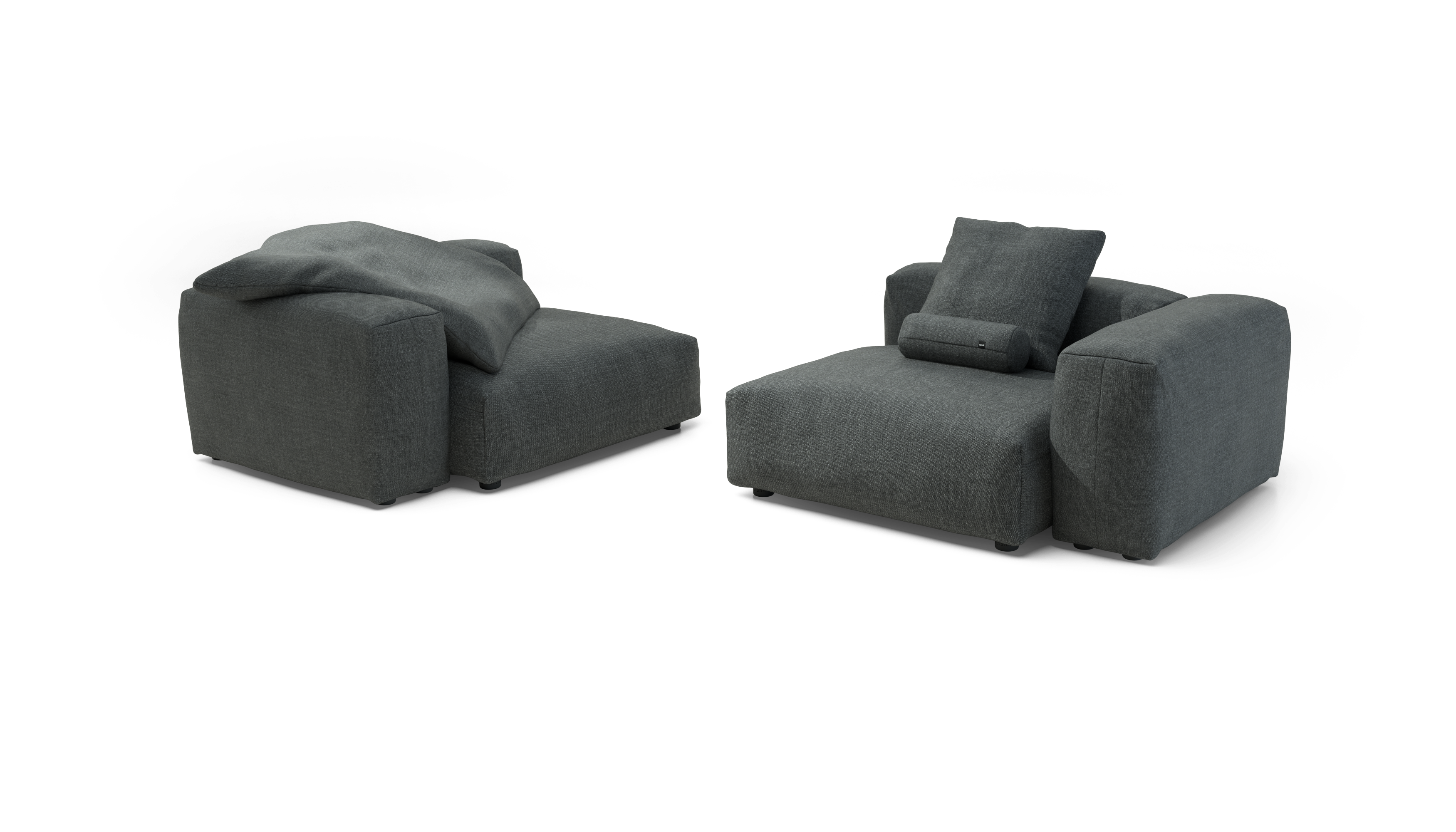 vetsak Sofa Set 02 Large divano modulare pique grigio scuro