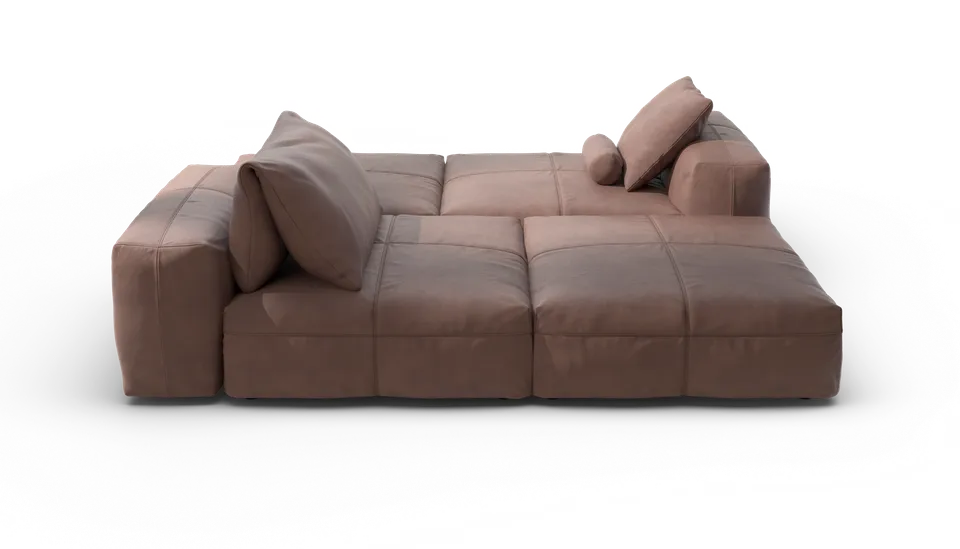 vetsak Sofa Set 08 Daybed divano modulare pelle stone 6 posti