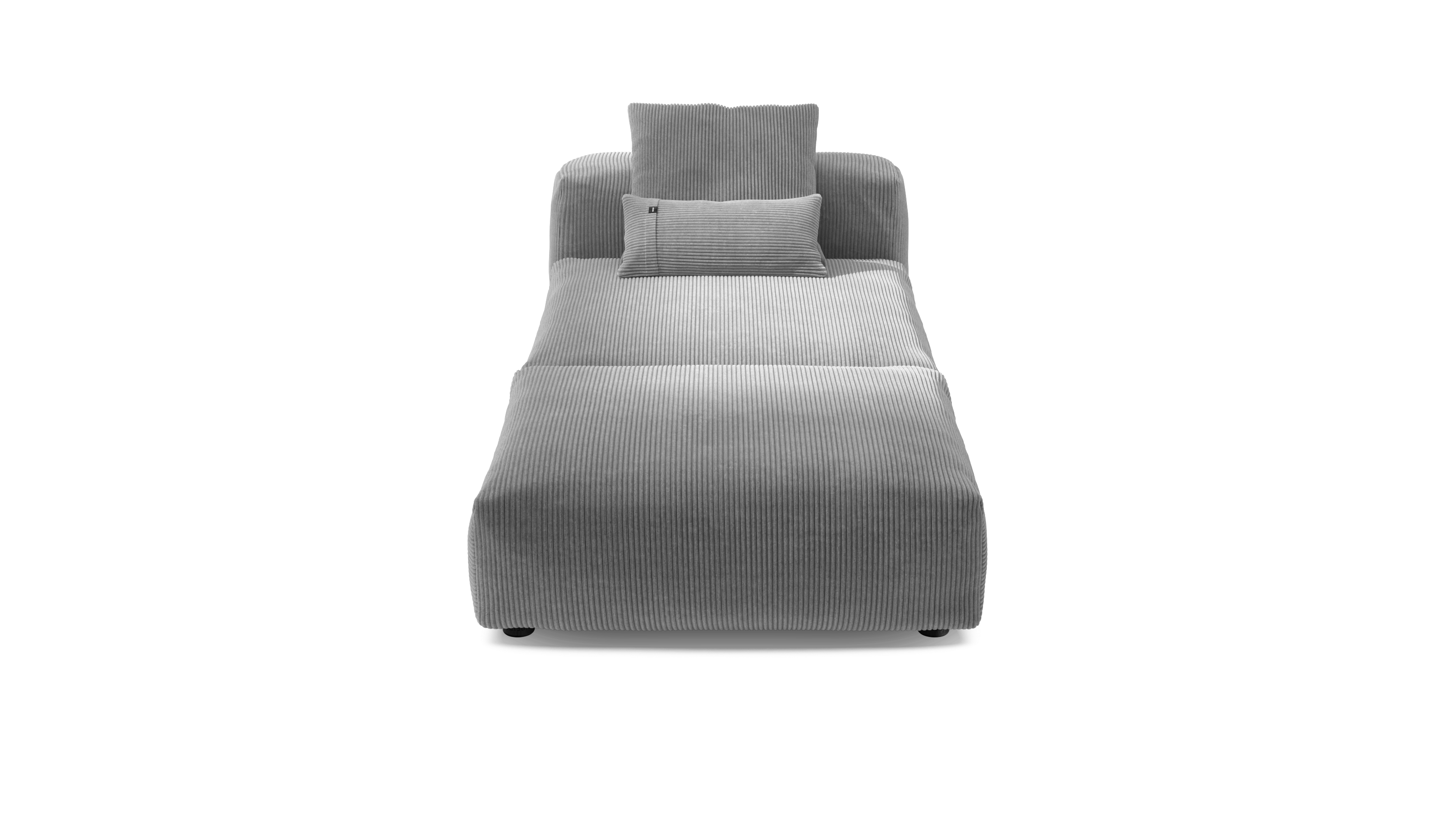 vetsak Sofa Set 07 Sun Lounger divano Cord Velour grigio 2 posti