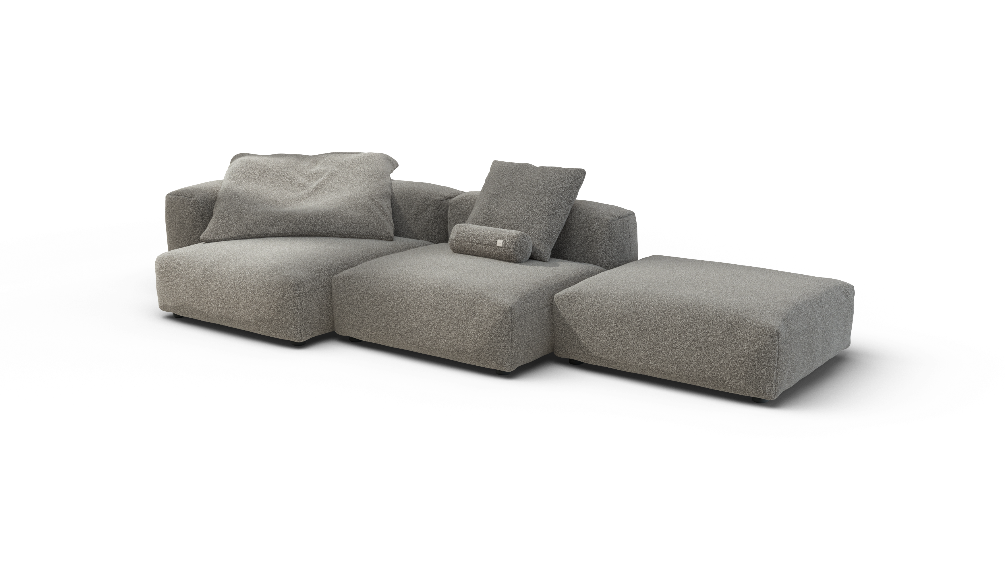 vetsak Set 04 divano modulare platino Pebble 5 posti