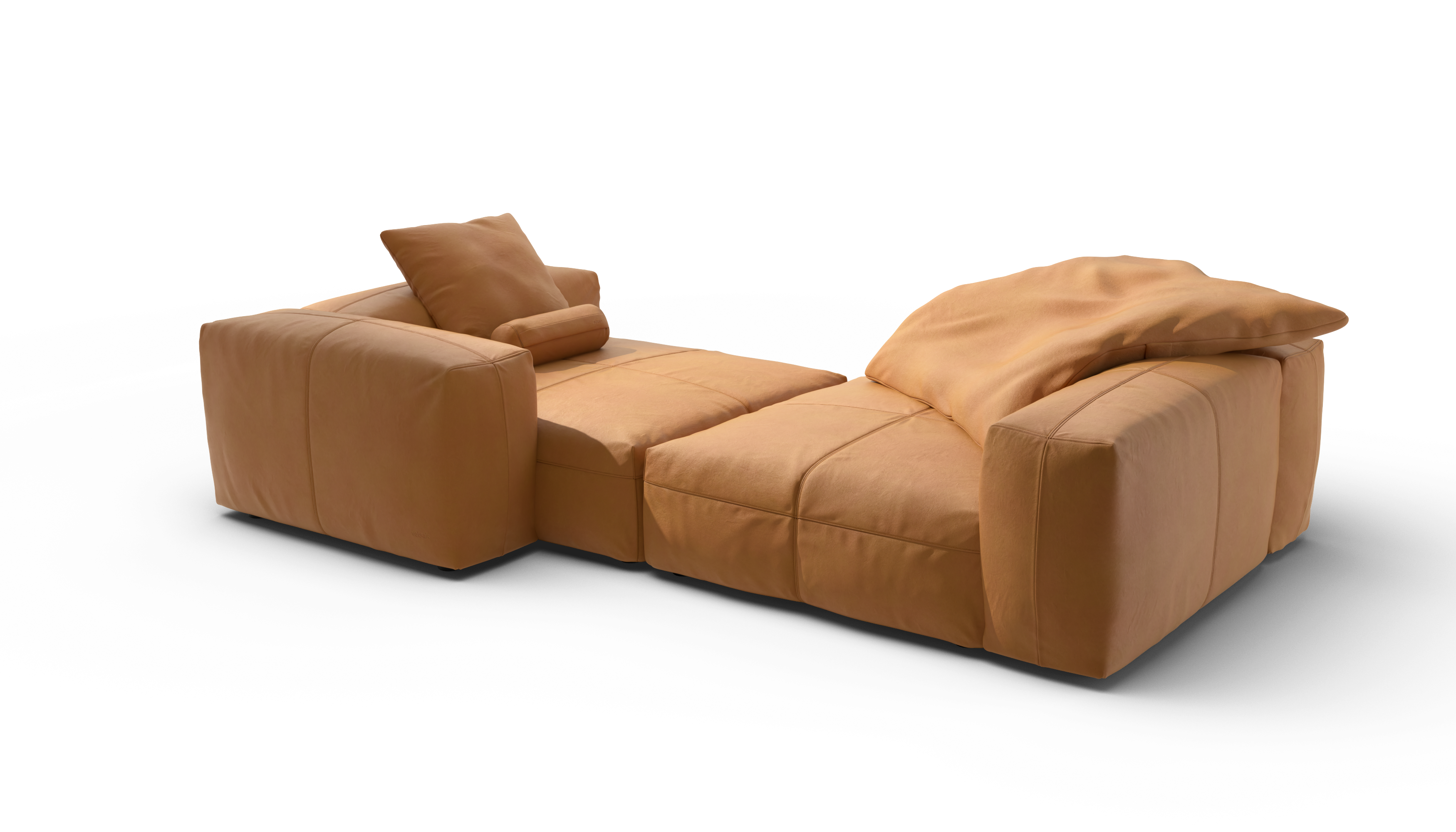 vetsak Sofa Set 02 XL divano pelle marrone 3,5 posti
