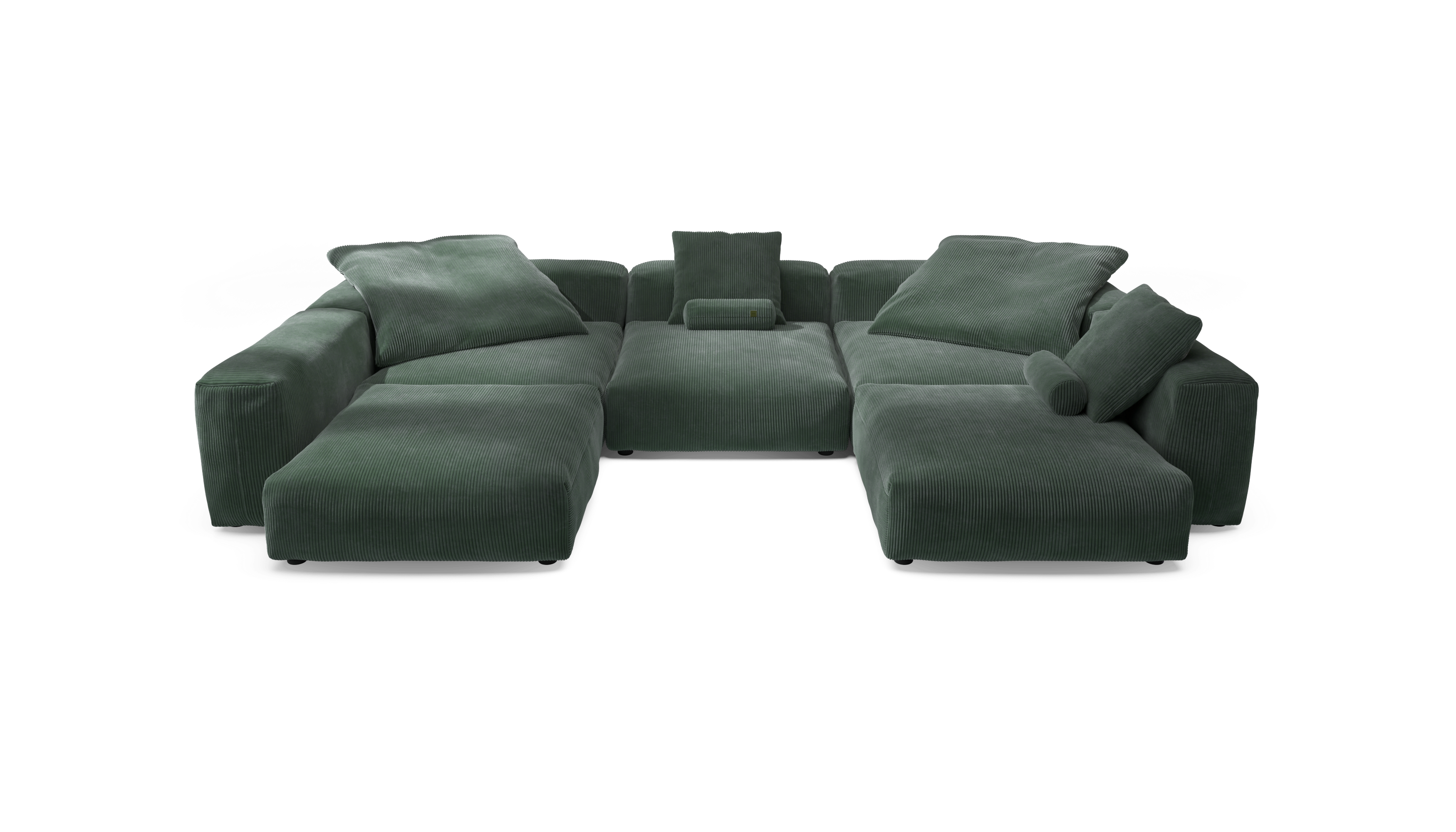 vetsak Sofa Set 06 divano a U 6,5 posti hunter velluto