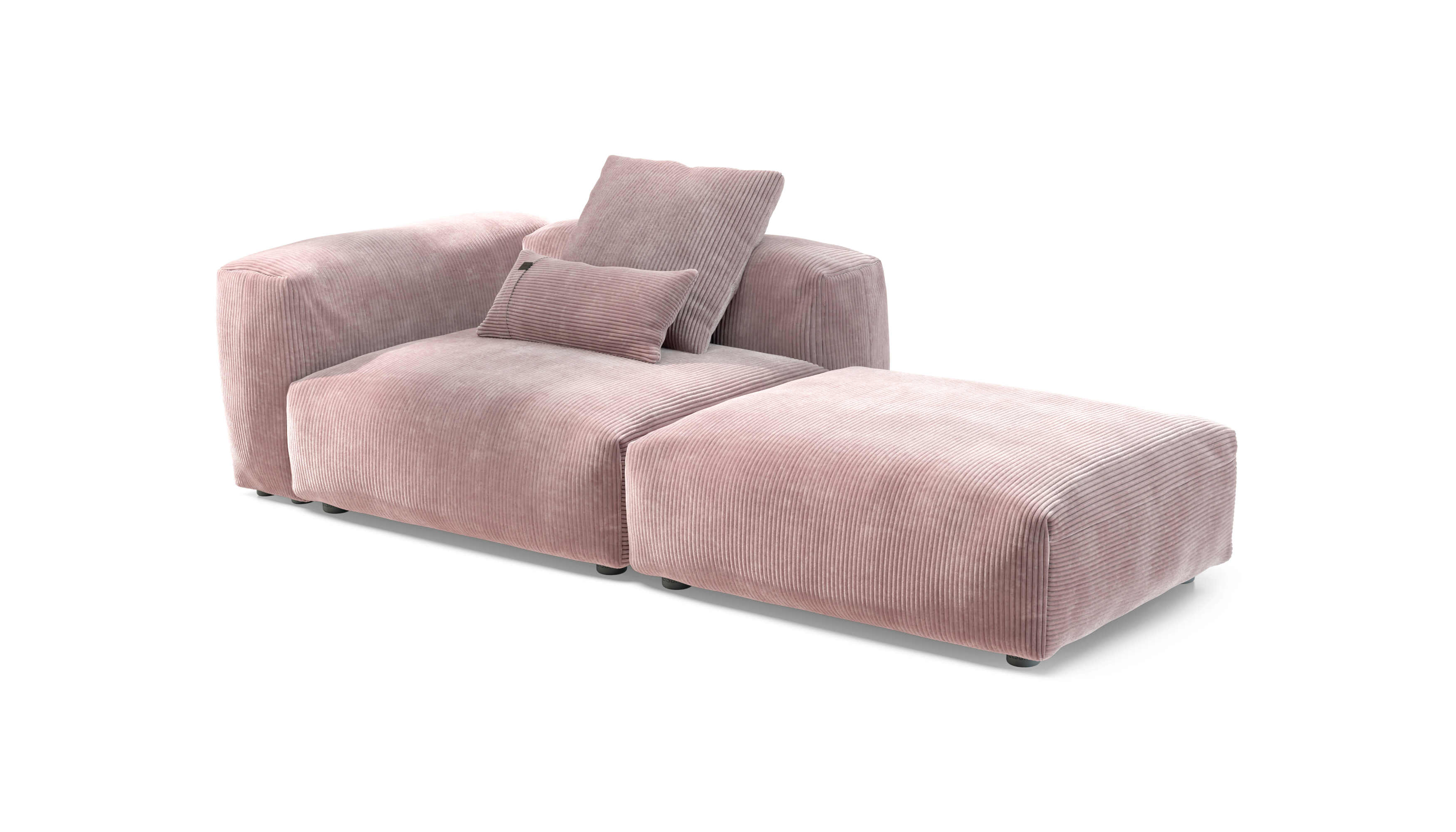 vetsak Set 01 Large Cord Velour divano rosa 4 posti