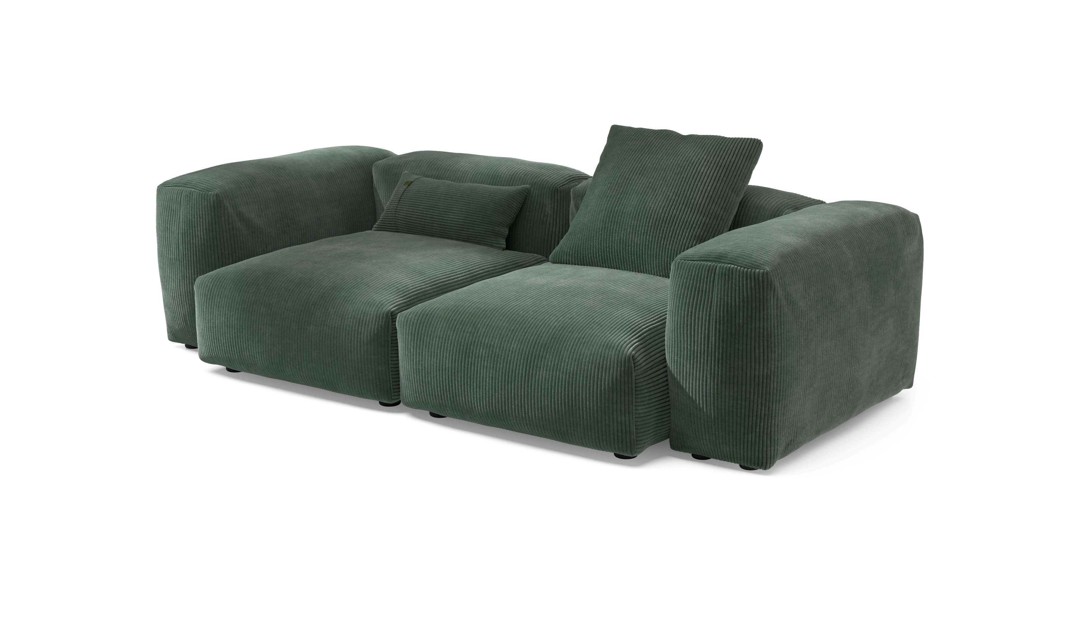 vetsak Sofa Set 02 Medium divano modulare velluto verde 230x115