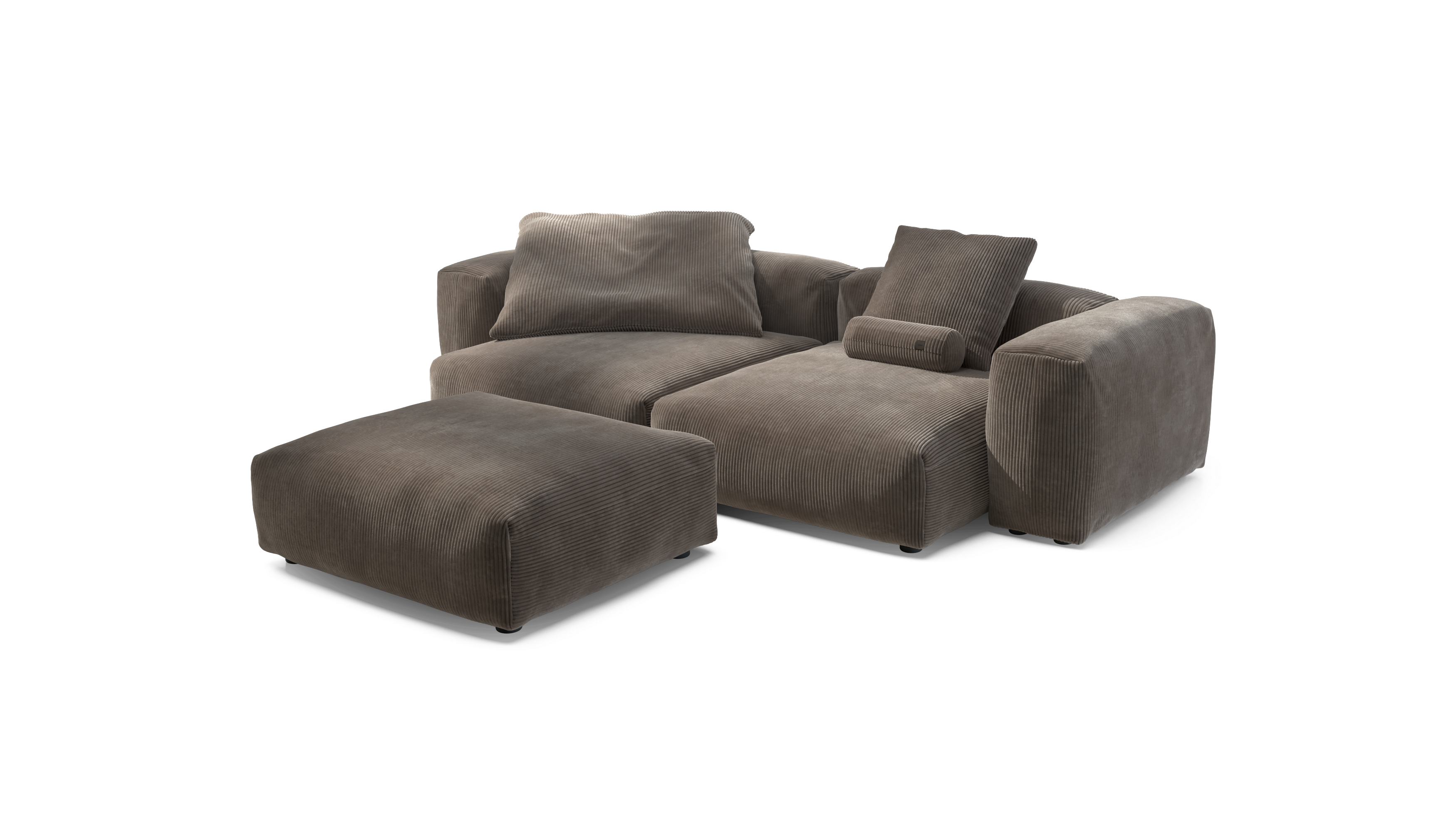 vetsak Set 03 divano modulare mocha velluto 3,5 posti