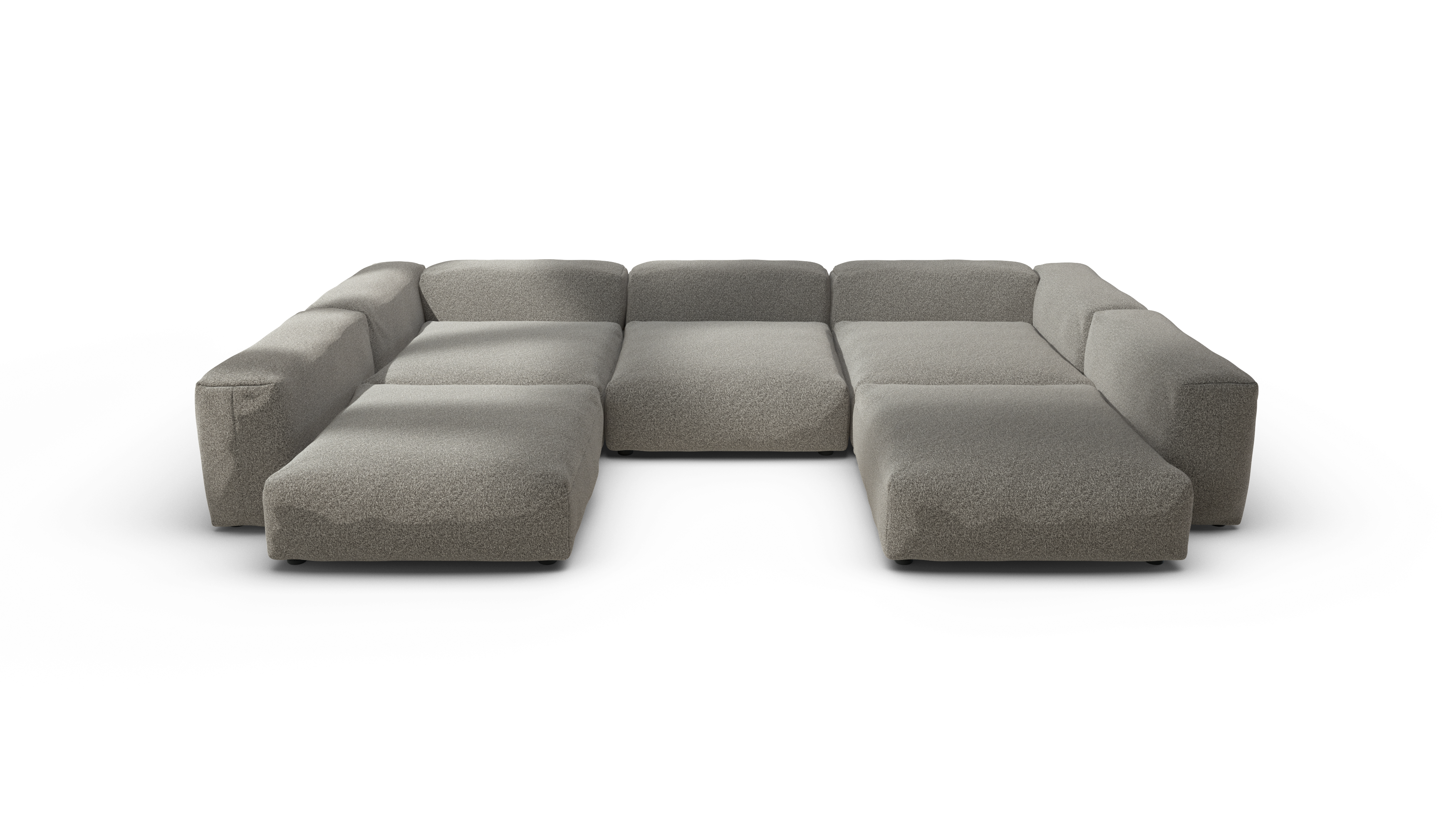 Vetsak Sofa Set 06 divano modulare platino pebble 7 posti
