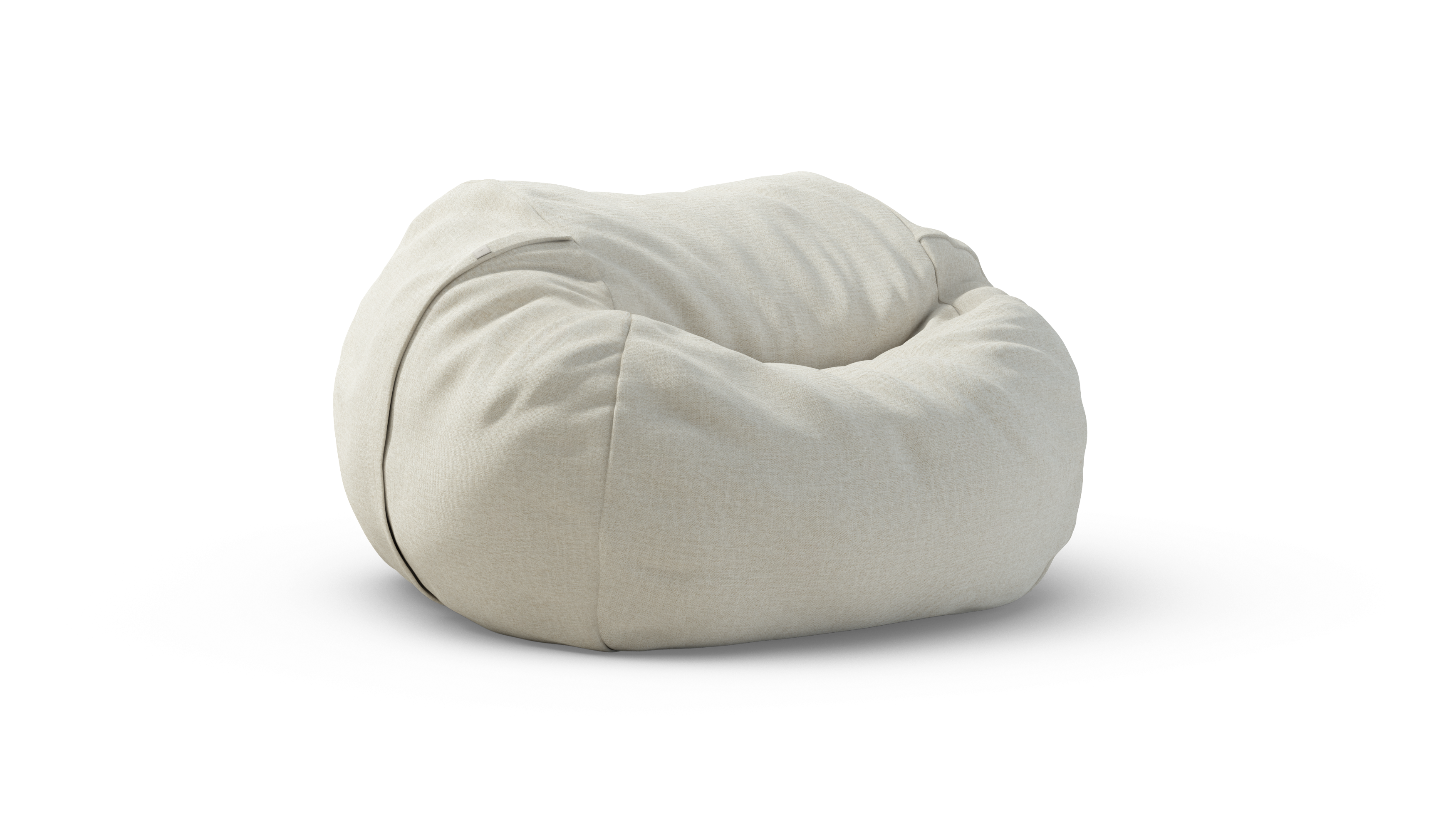 vetsak Beanbag Large pouf Ecru in tessuto Breeze