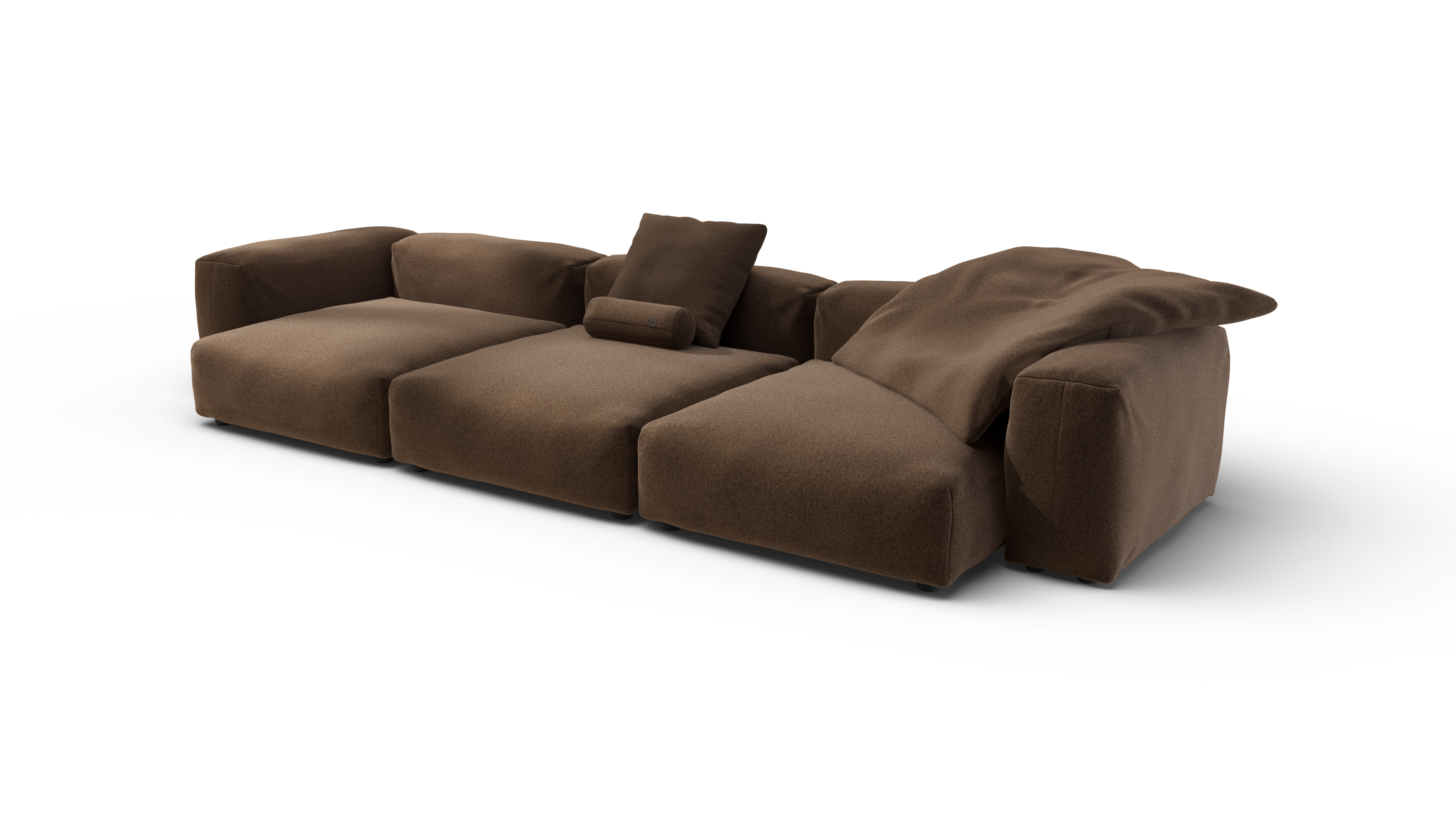 vetsak Sofa Set 05 divano angolare marrone 377x136 5 posti