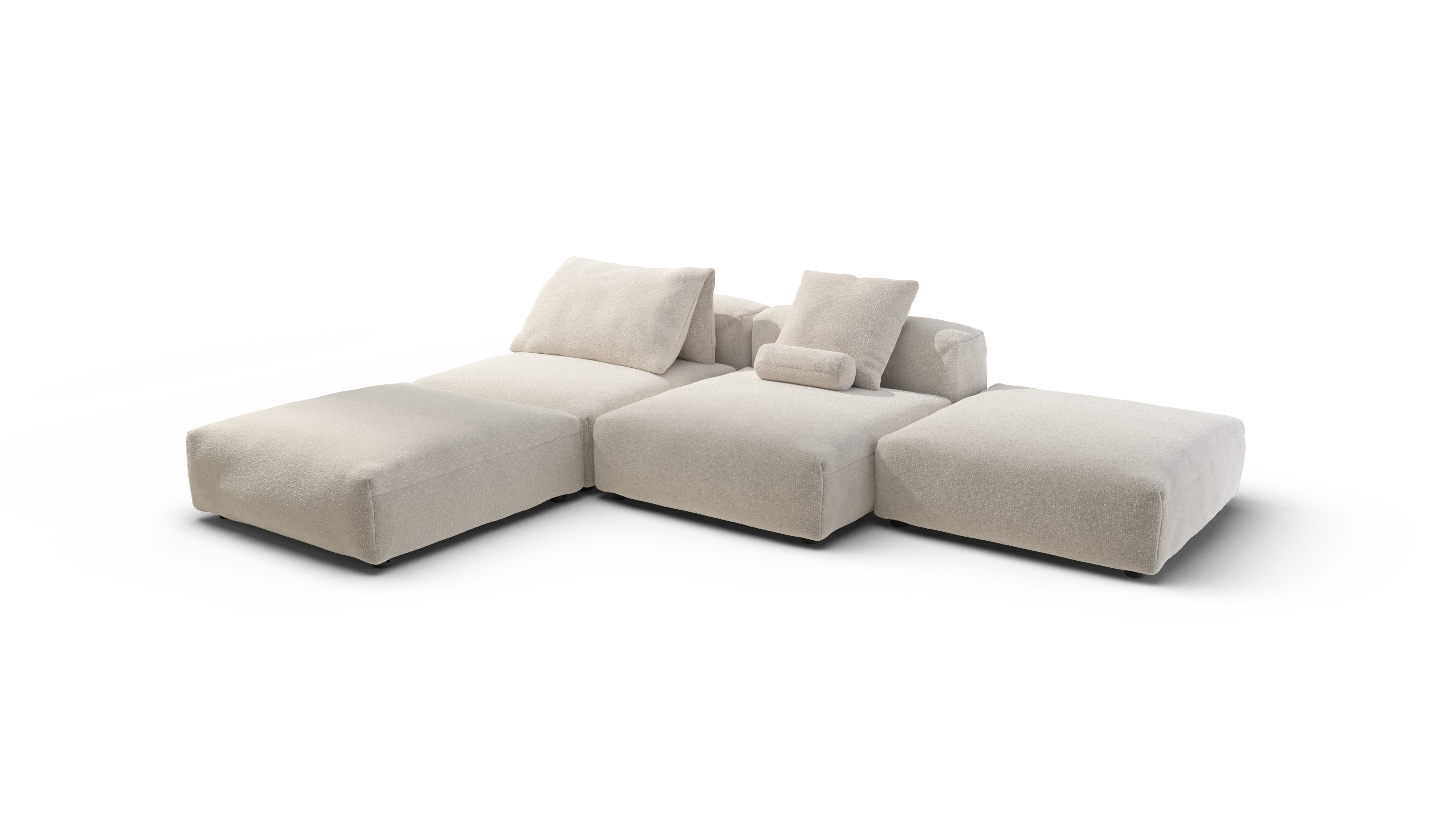Vetsak Sofa Set 08 Daybed divano modulare Crema 210x241