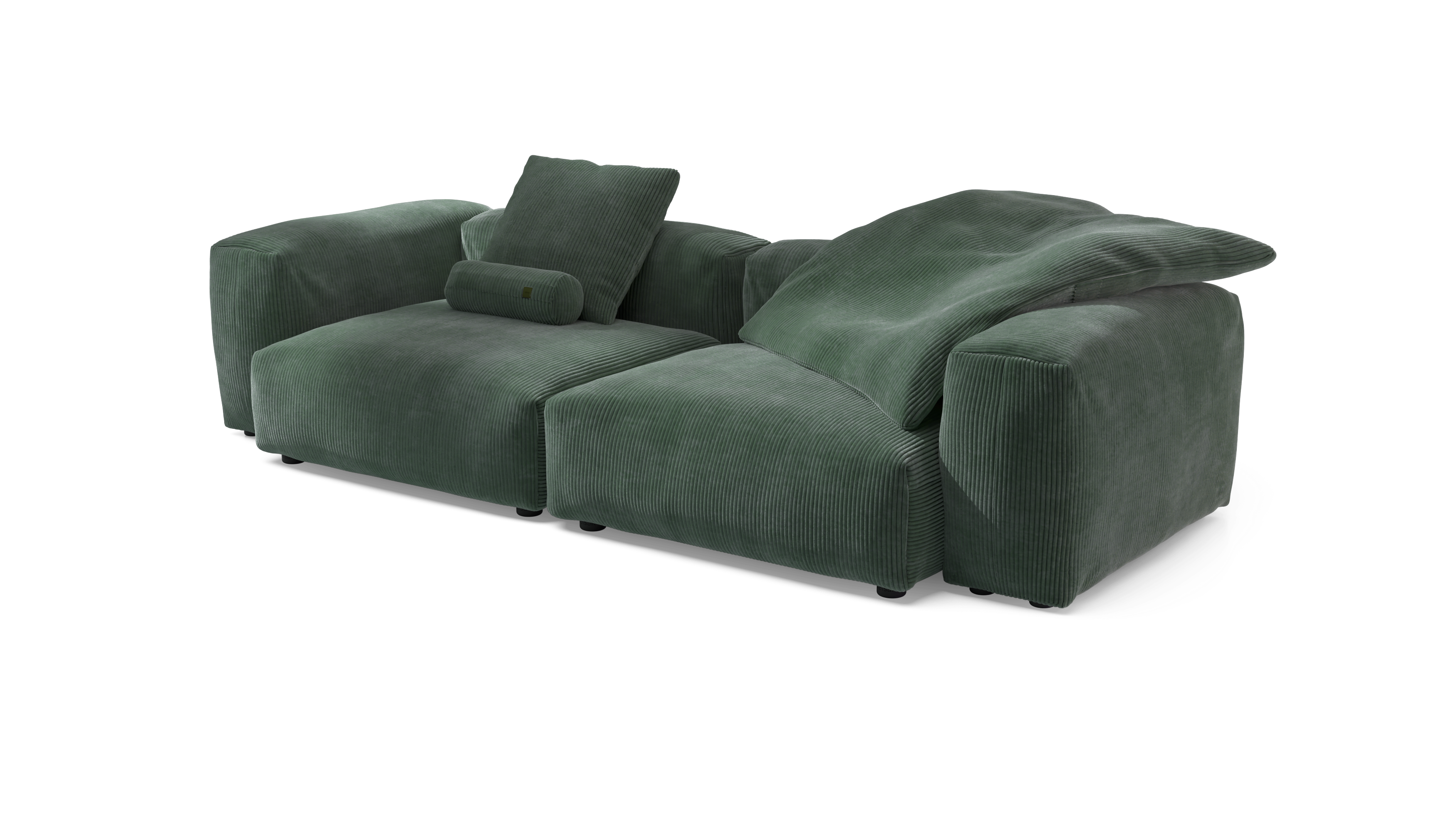 vetsak Sofa Set 02 Large divano Cord Velour Hunter 3,5 posti