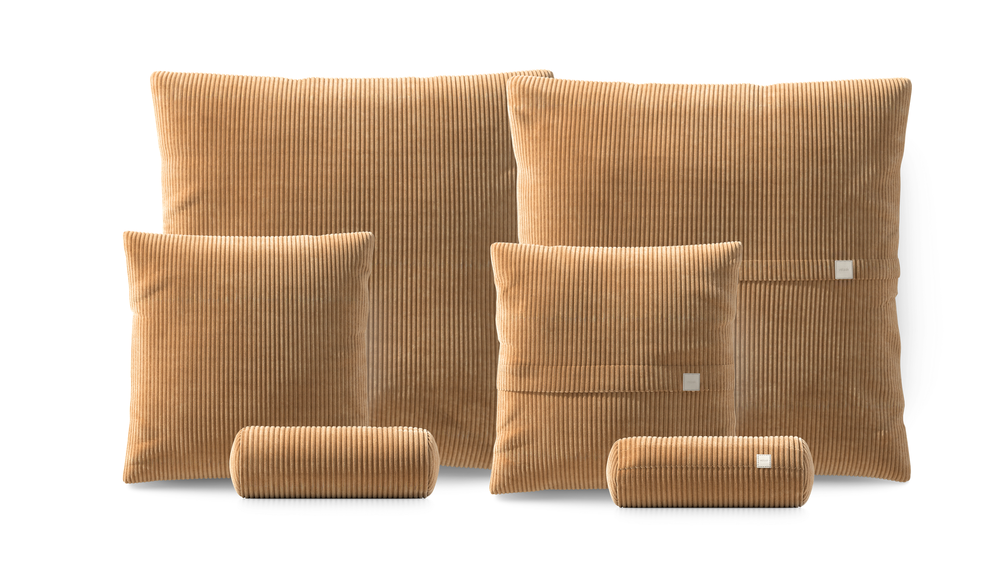 vetsak Pillow Set 3 set cuscini velluto camel 6 pezzi